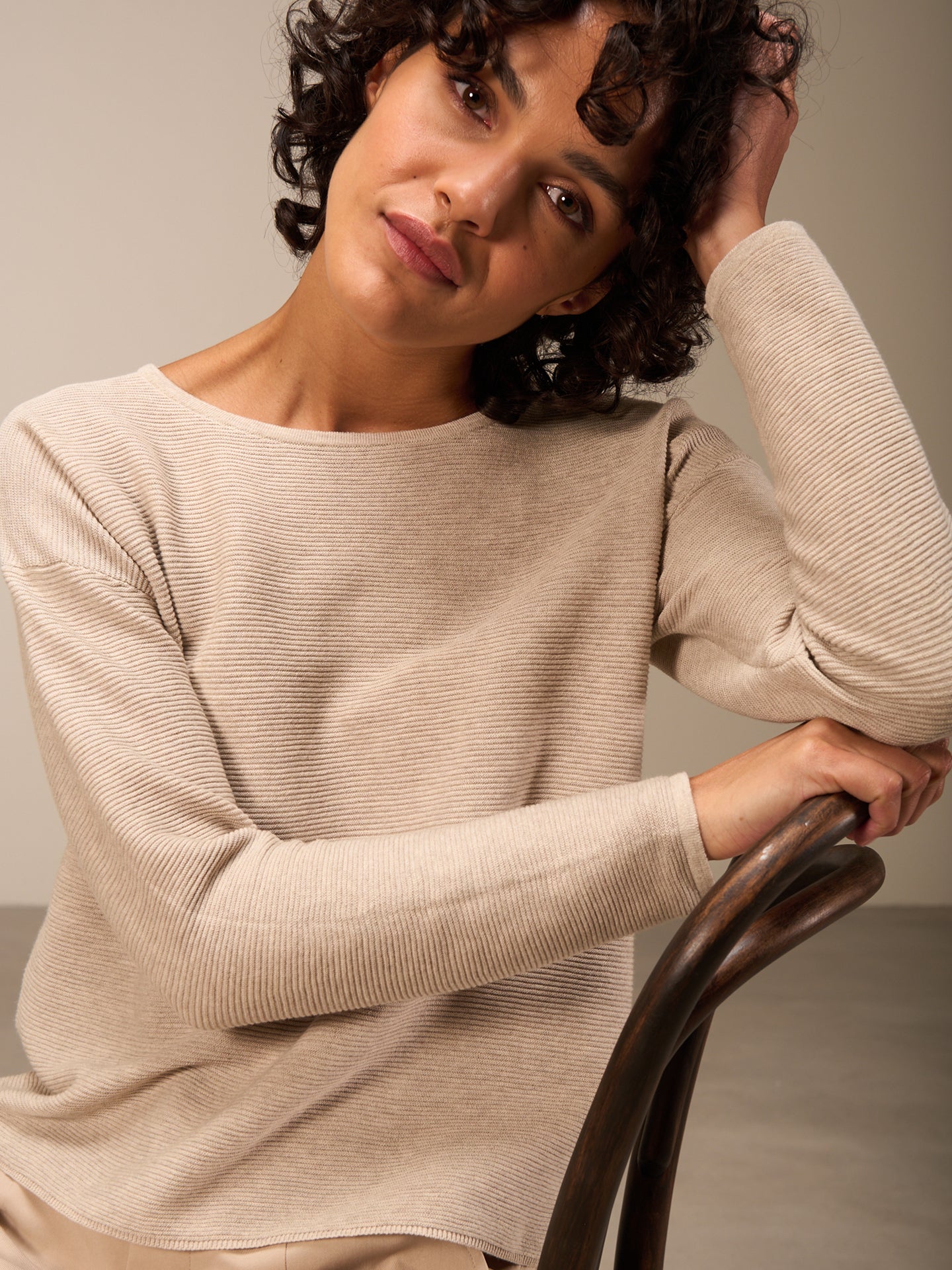 Pullover mit Rundauschnitt