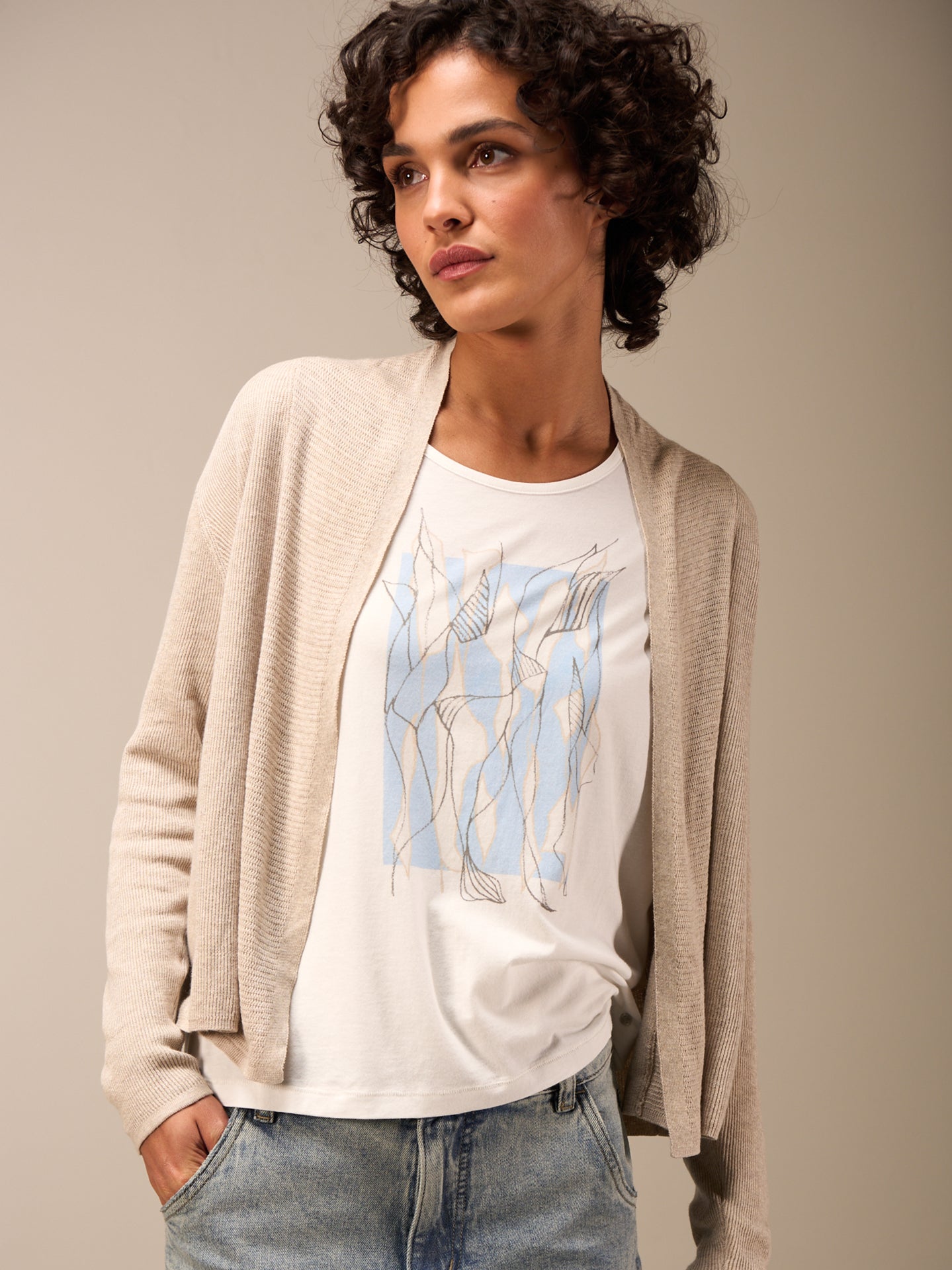 Feinstrickjacke