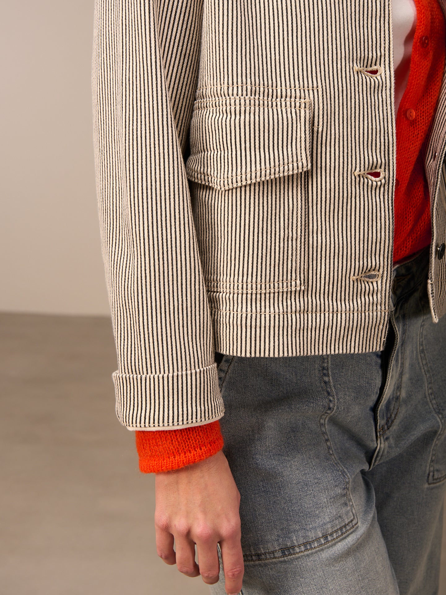 Jacke mit Hemdkragen