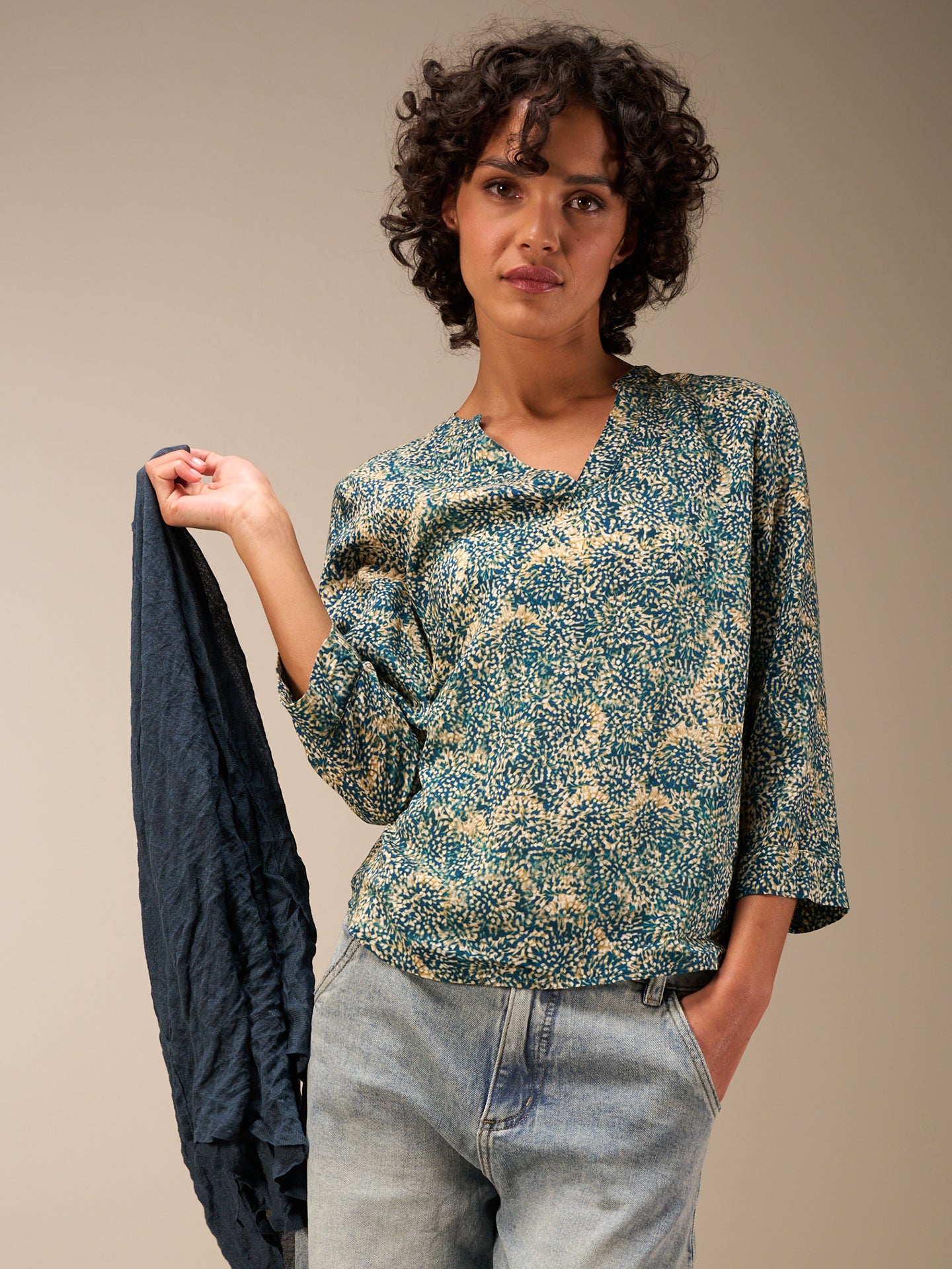 V-neck blouse