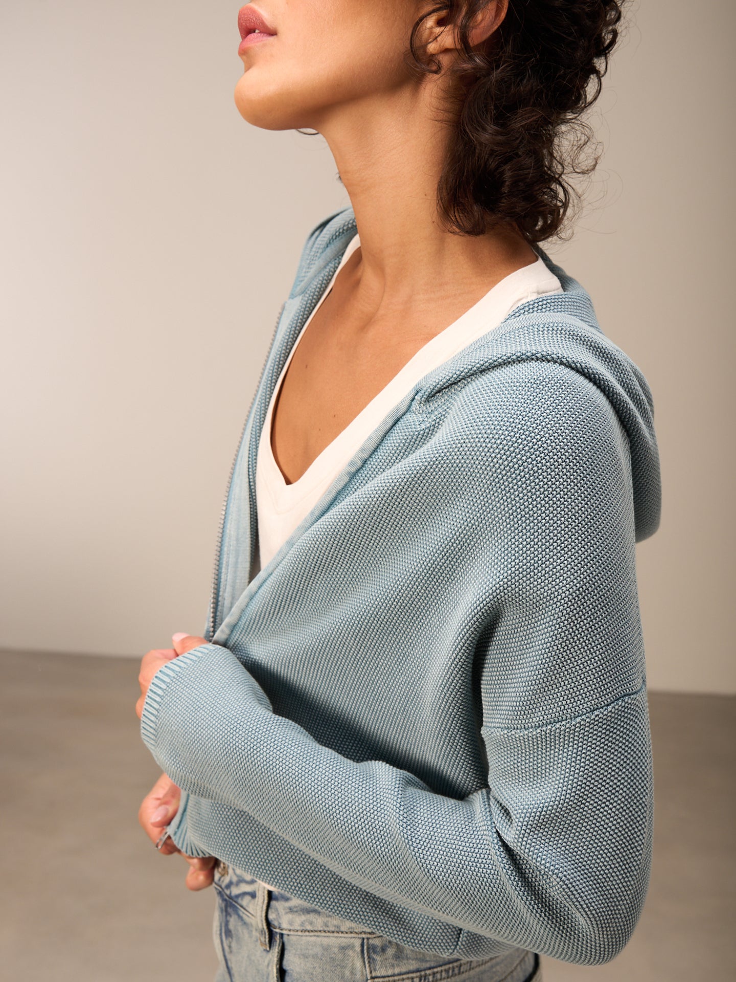 Hooded cardigan