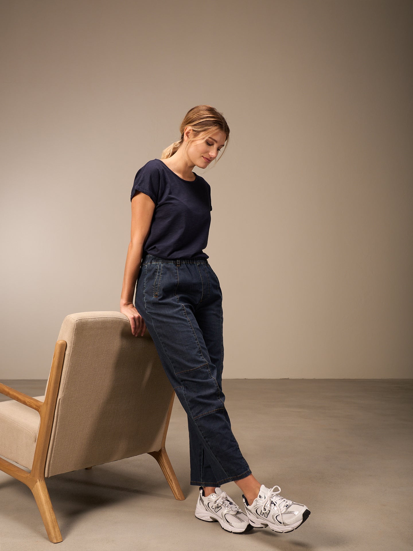 Jeans mit elastischem Bund
