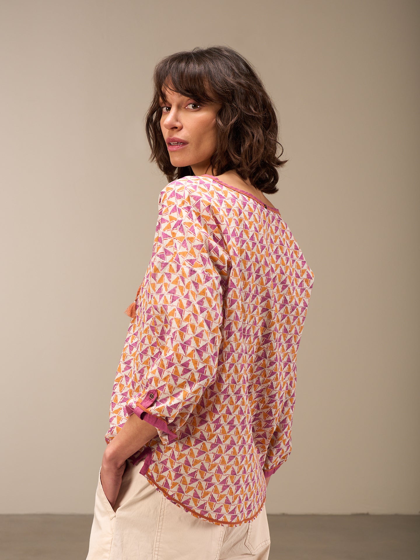 blouse à manches 3/4