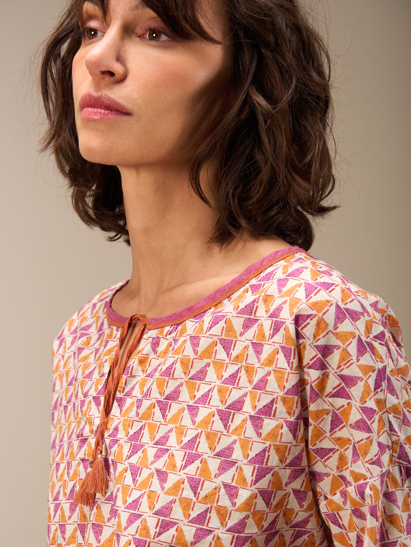 blouse à manches 3/4