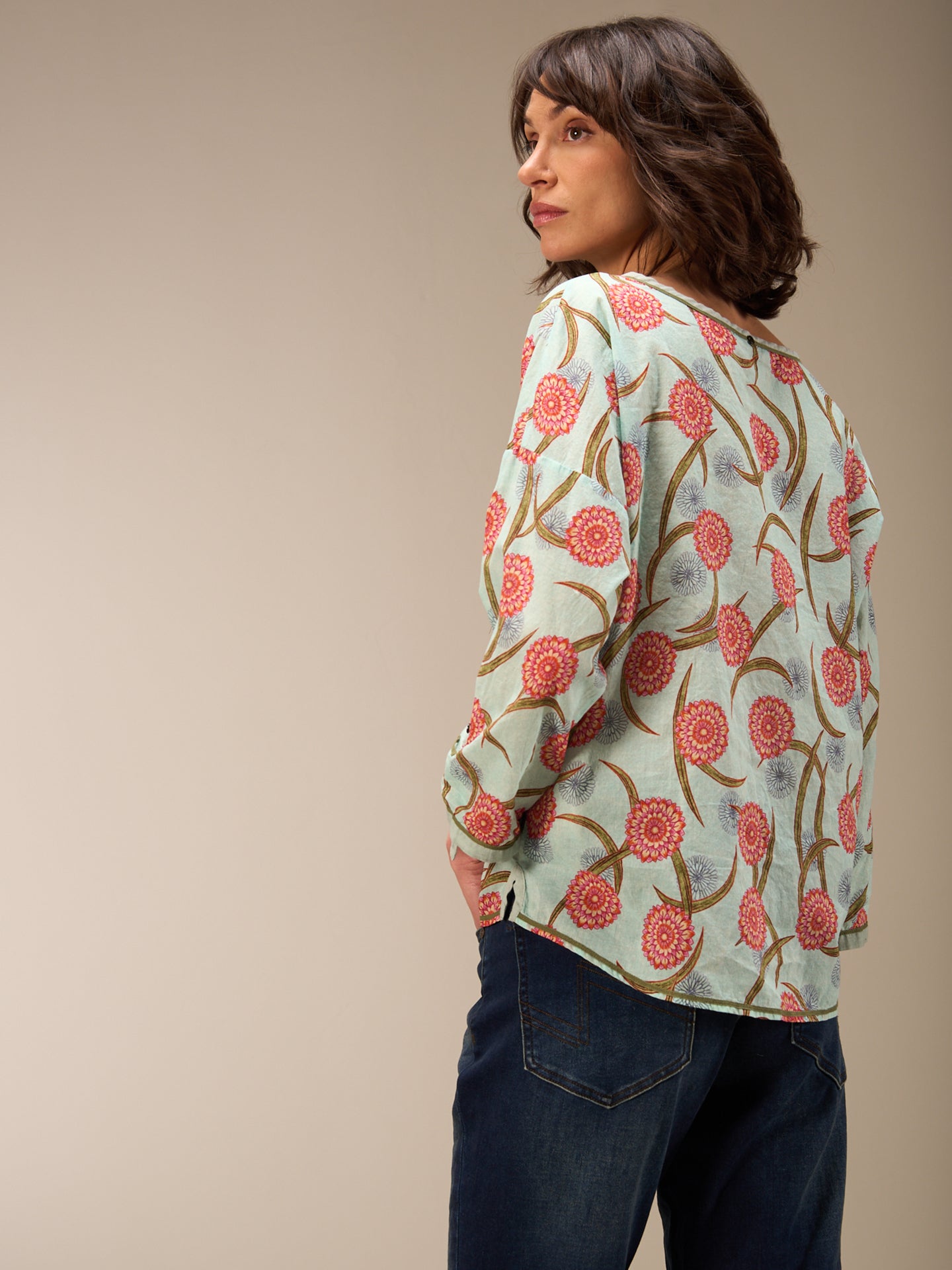 blouse à manches 3/4