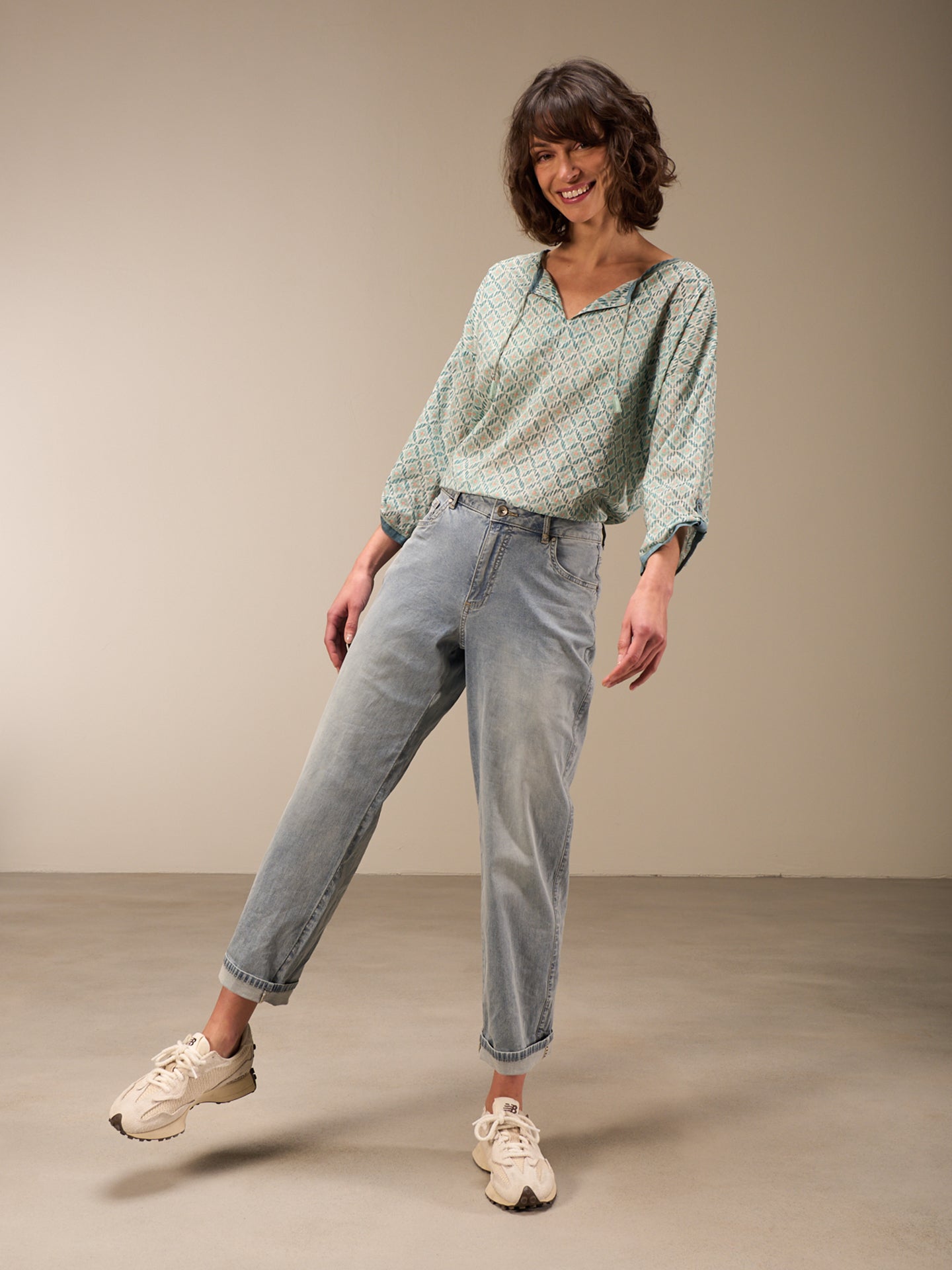 blouse à manches 3/4