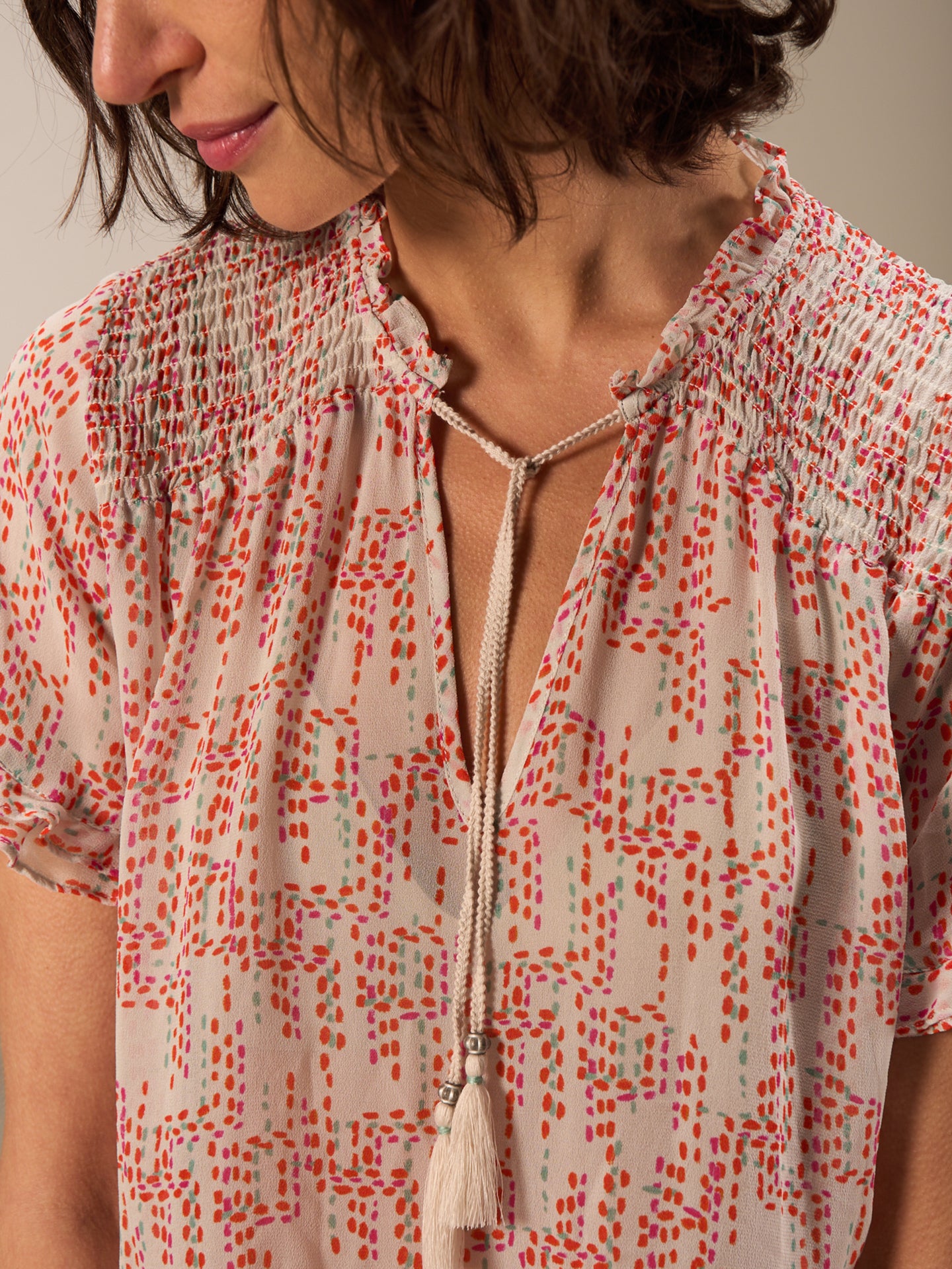 Bluse mit Rüschendetail
