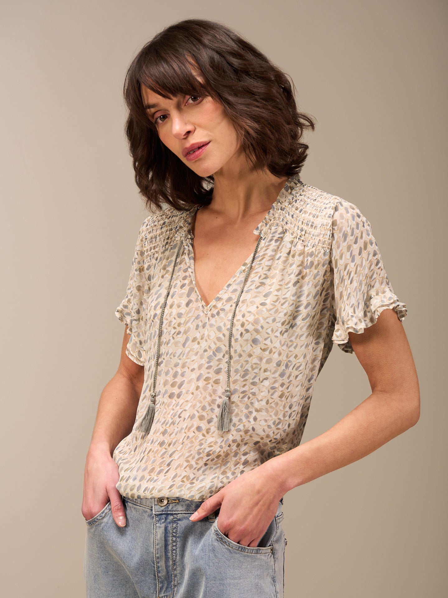 Bluse mit Rüschendetail