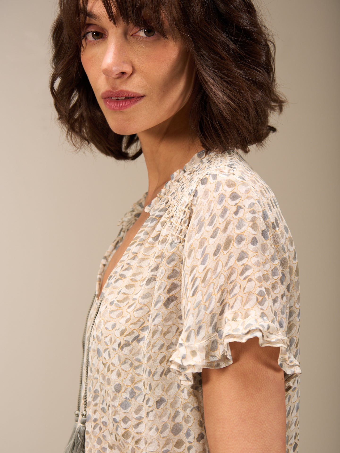 Bluse mit Rüschendetail