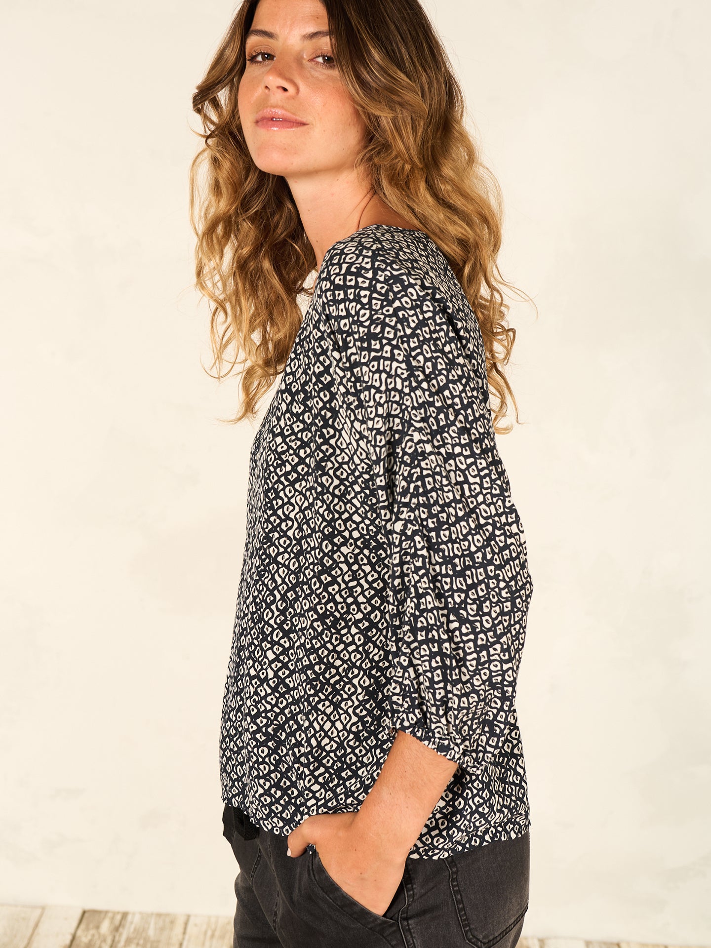 Bluse mit Druck