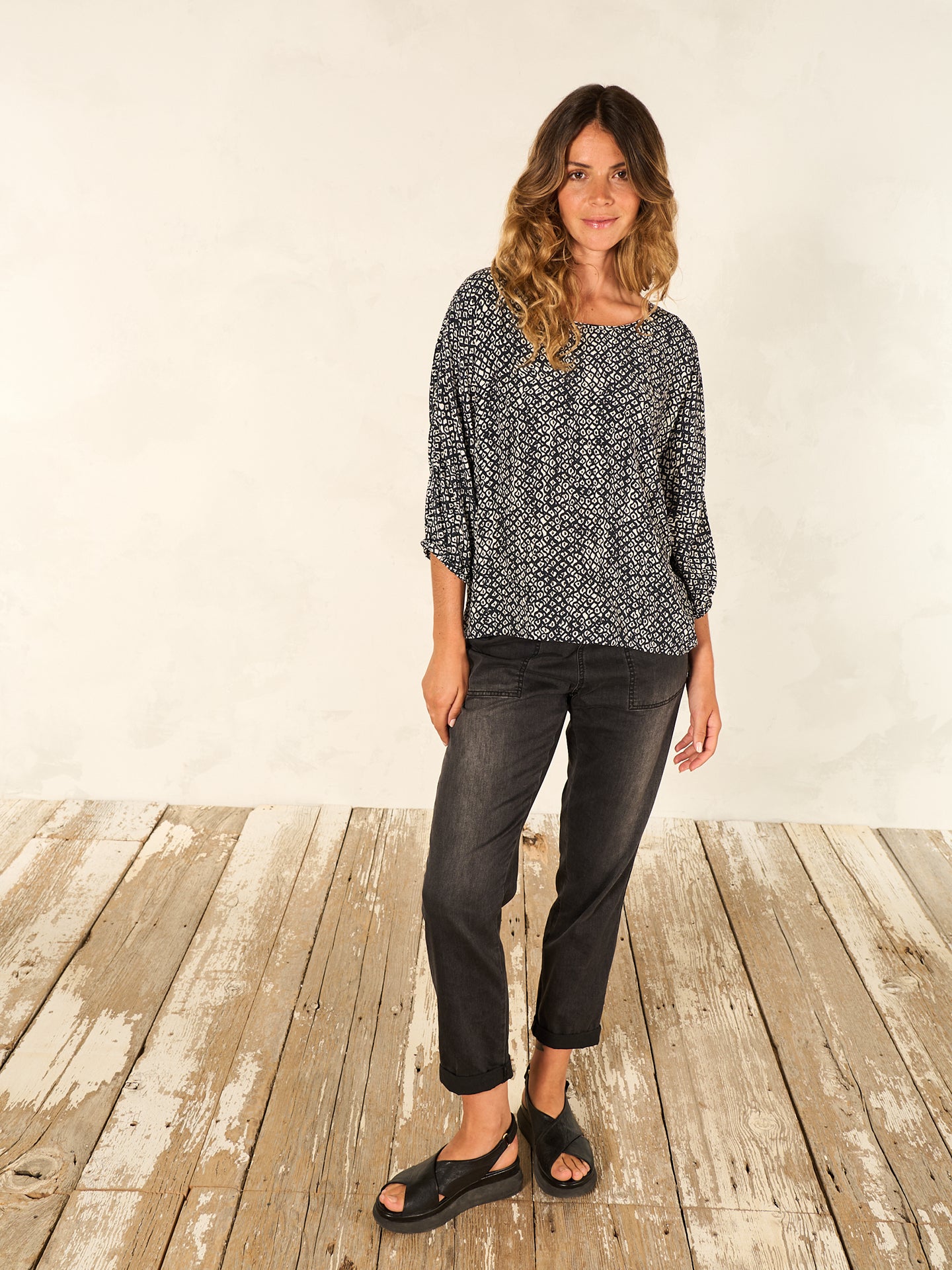 Bluse mit Druck