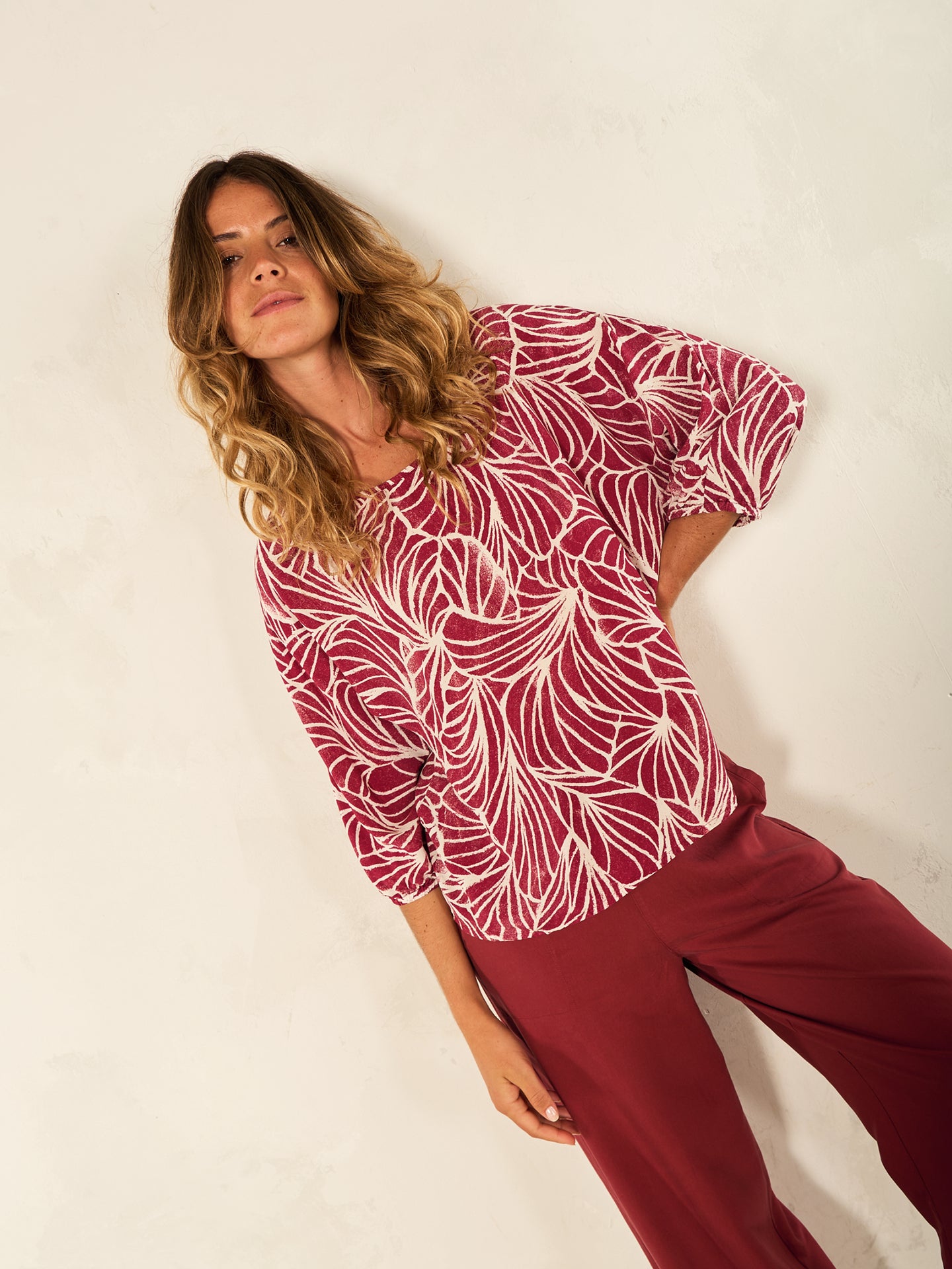 Bluse mit Druck