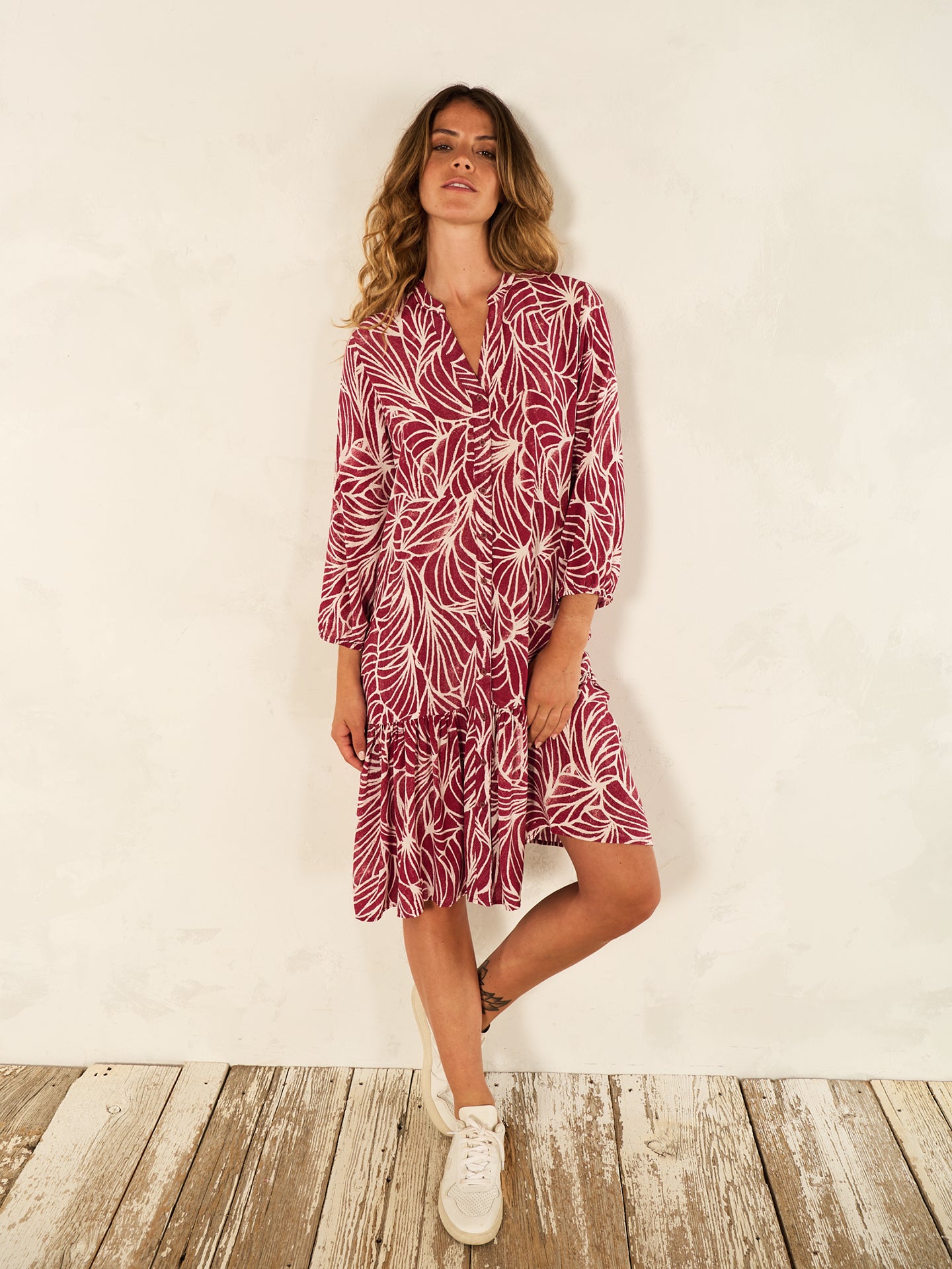 Kleid mit Stehkragen