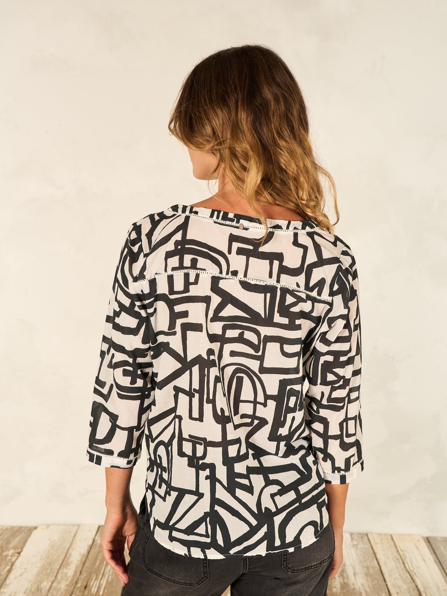 V-neck blouse