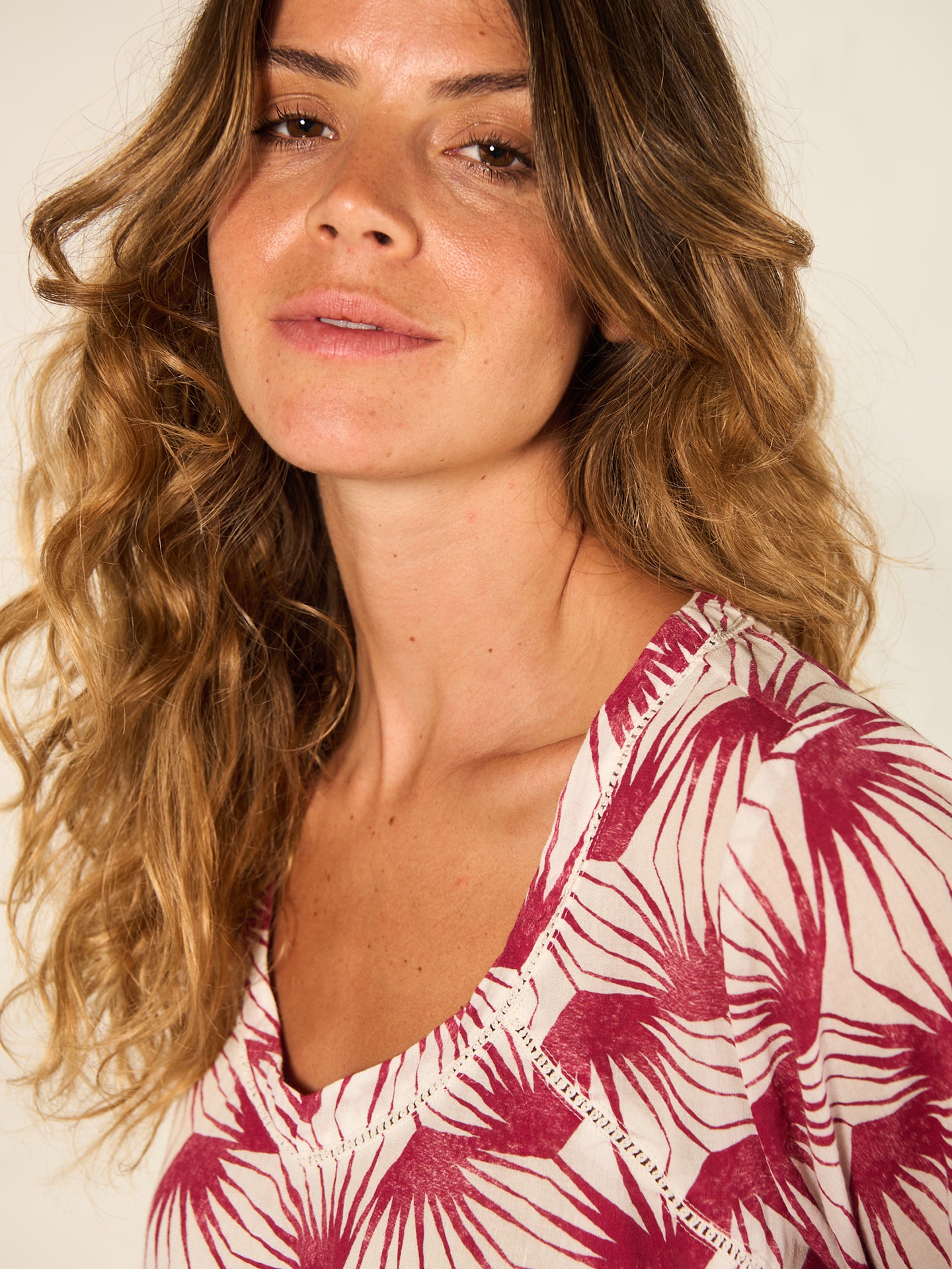 V-neck blouse