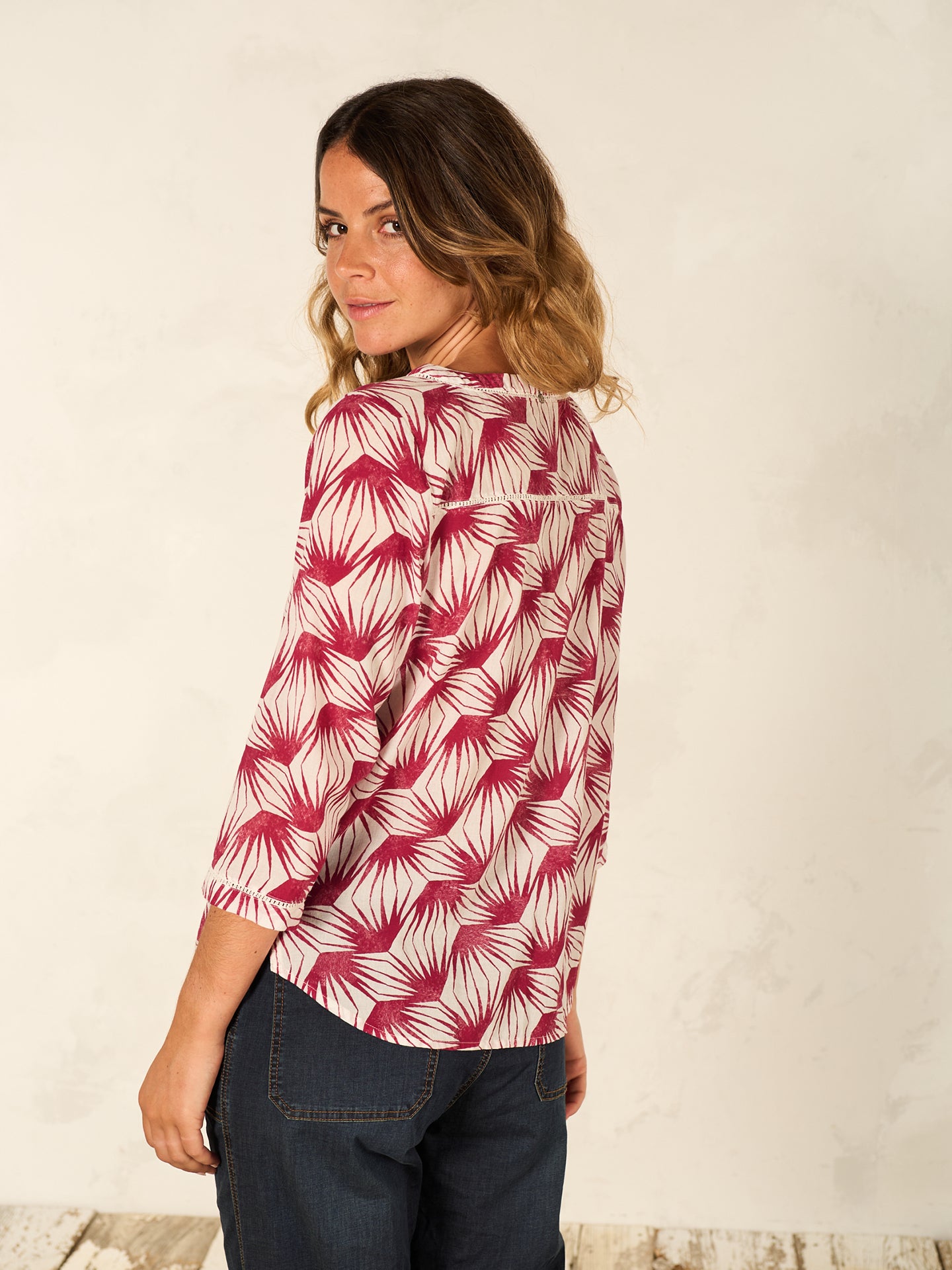 V-neck blouse