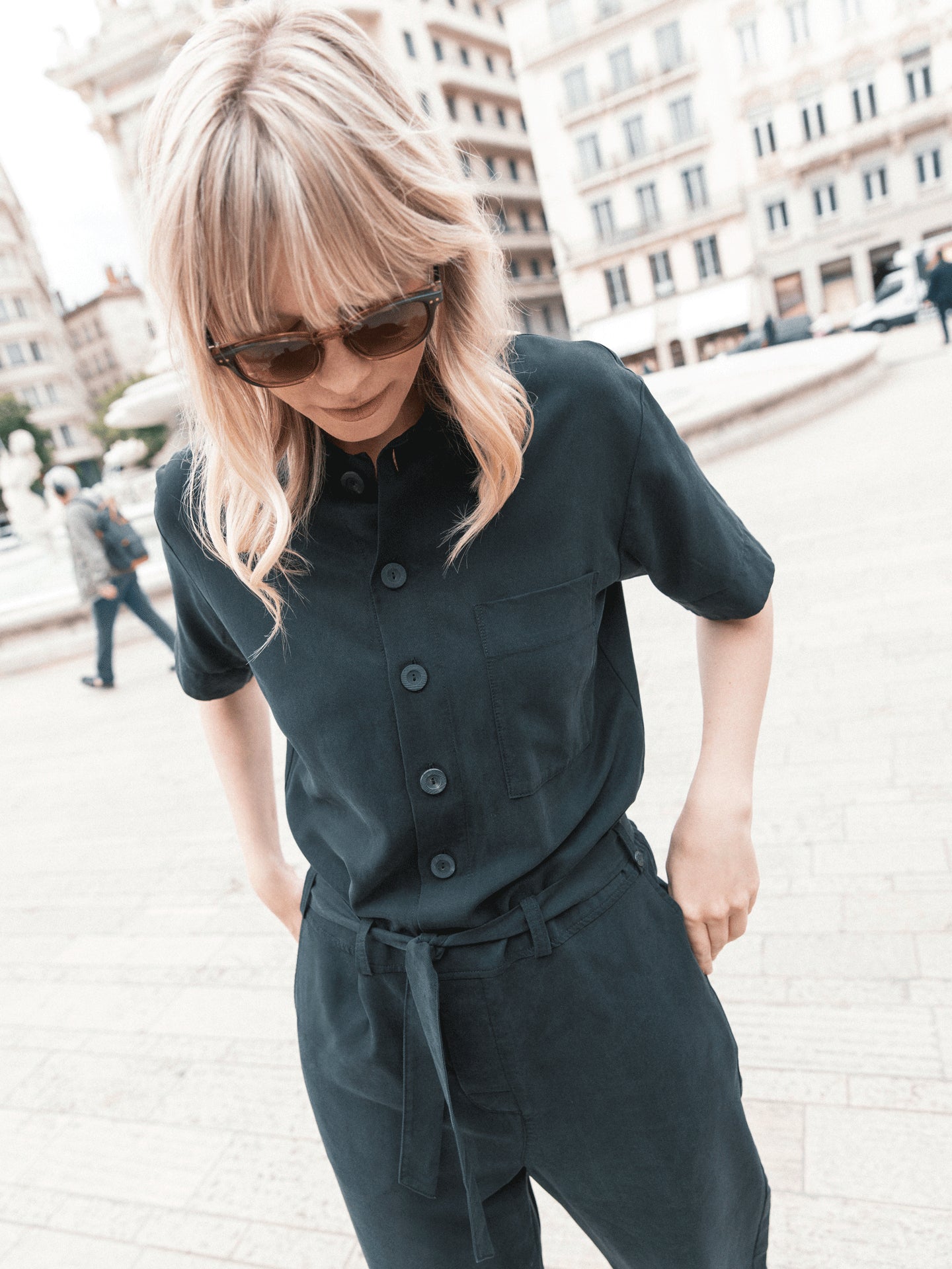 Jumpsuit mit Gürtel