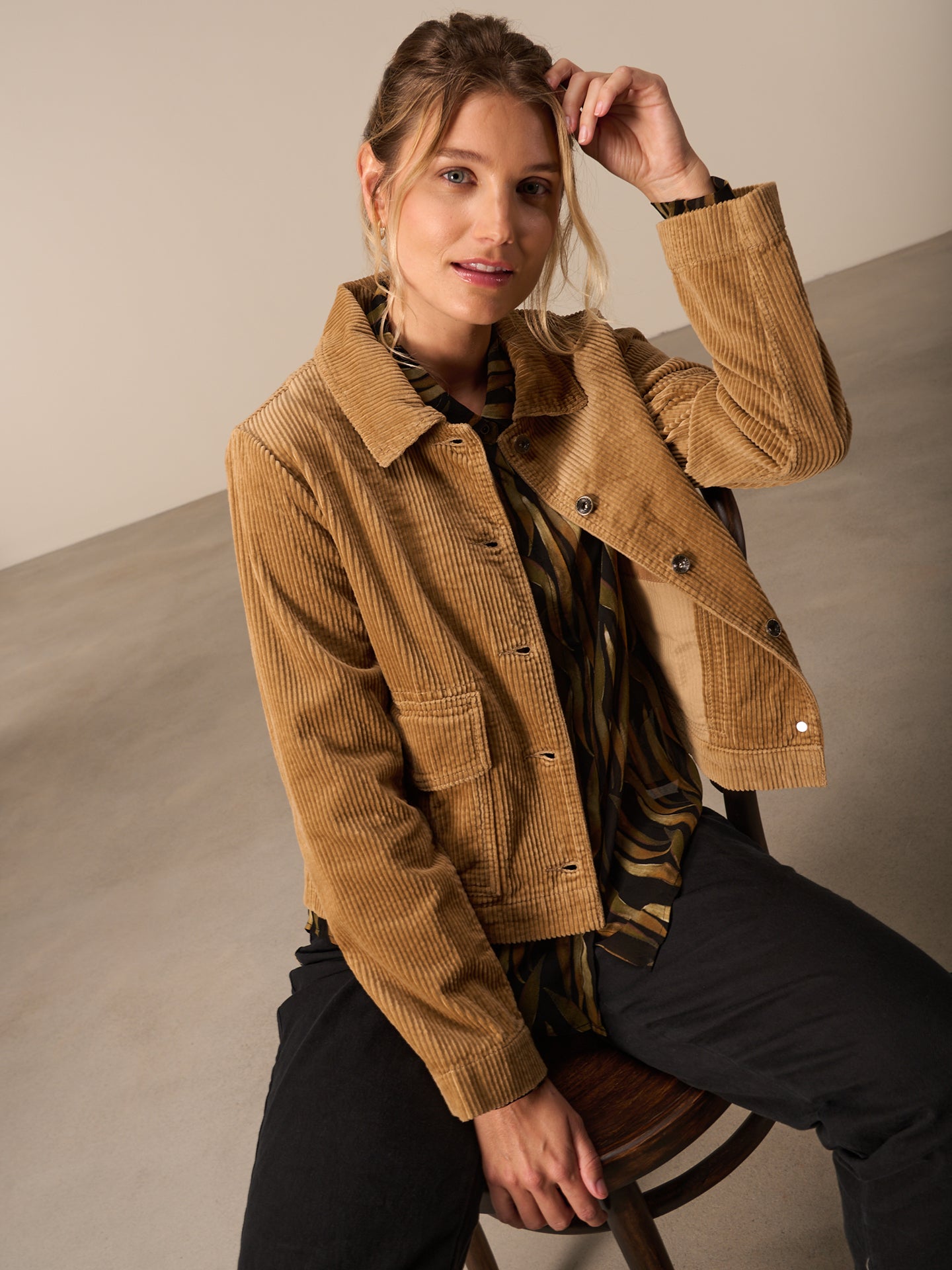 Jacke mit Hemdkragen
