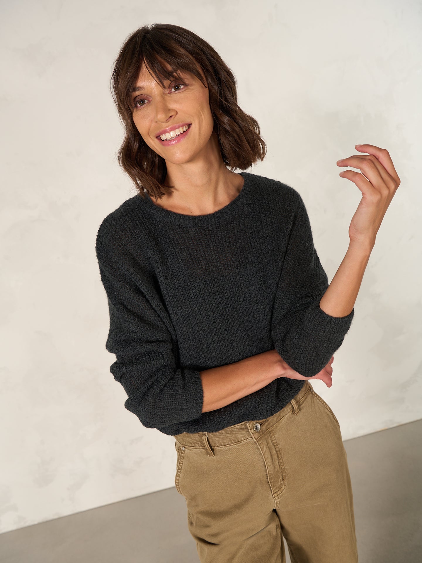 Pullover mit Rundauschnitt