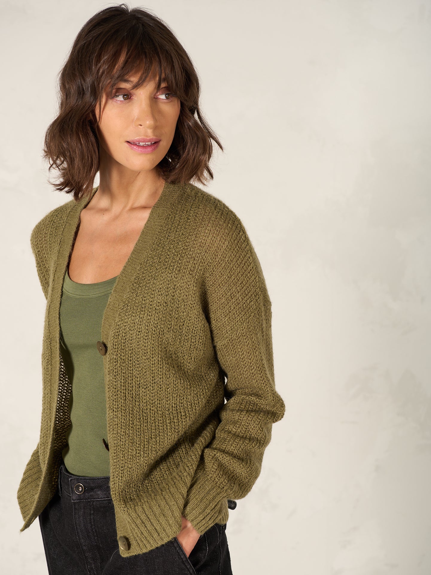 Strickjacke mit Knopfverschluss