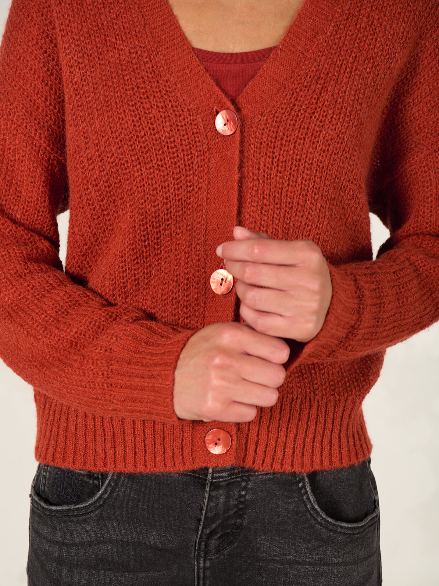 Strickjacke mit Knopfverschluss