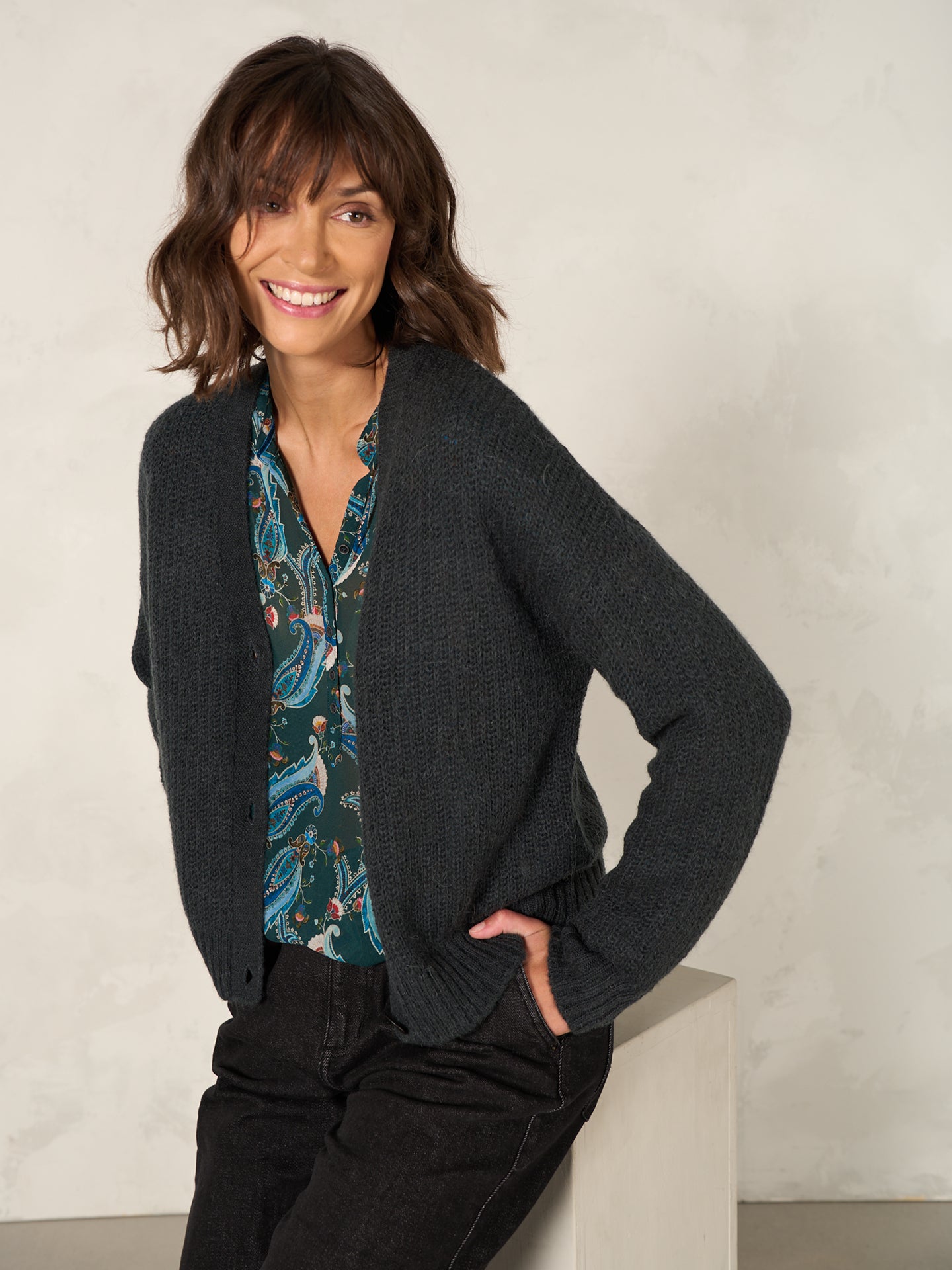 Strickjacke mit Knopfverschluss