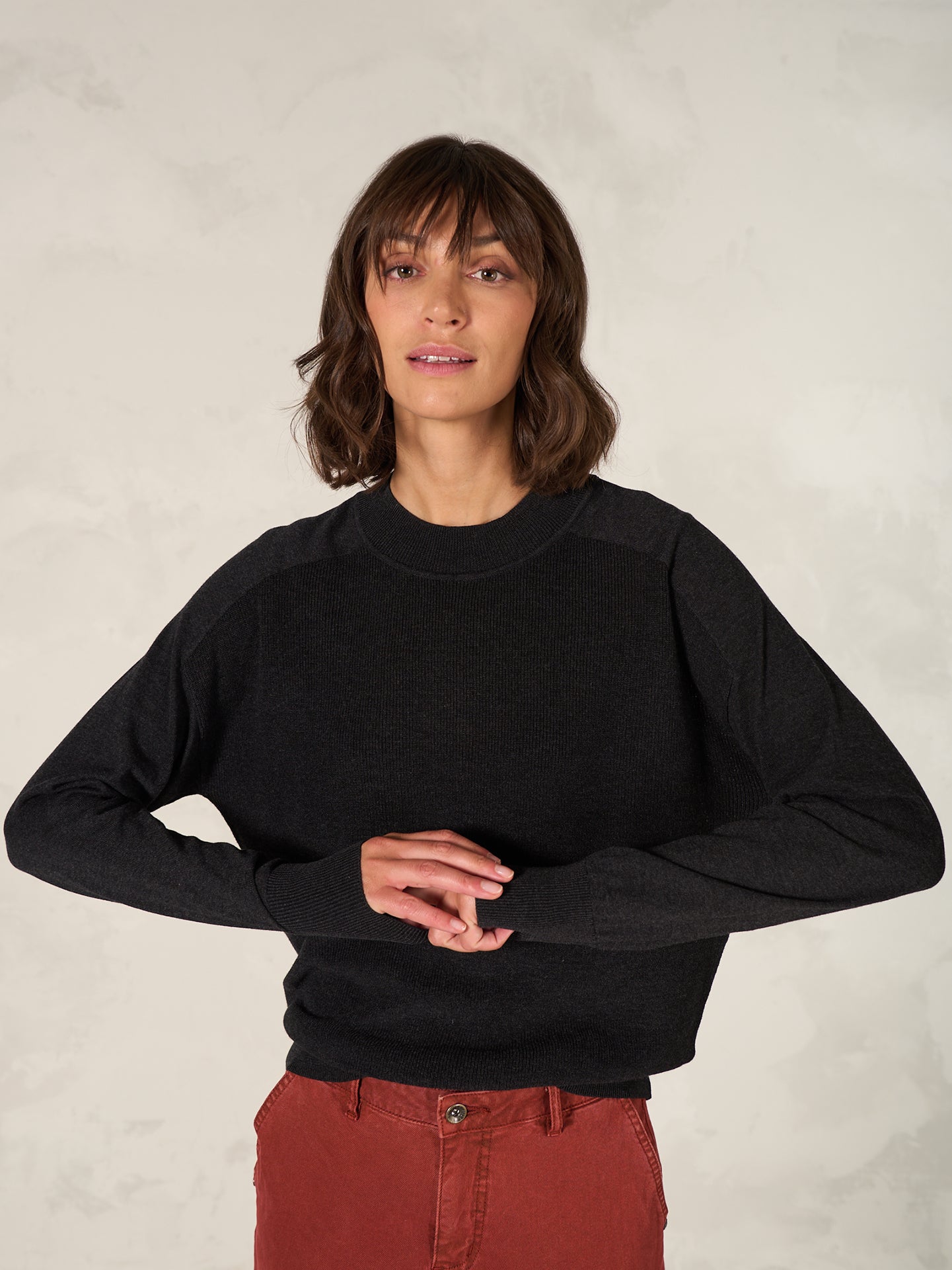 Pullover mit Stehkragen