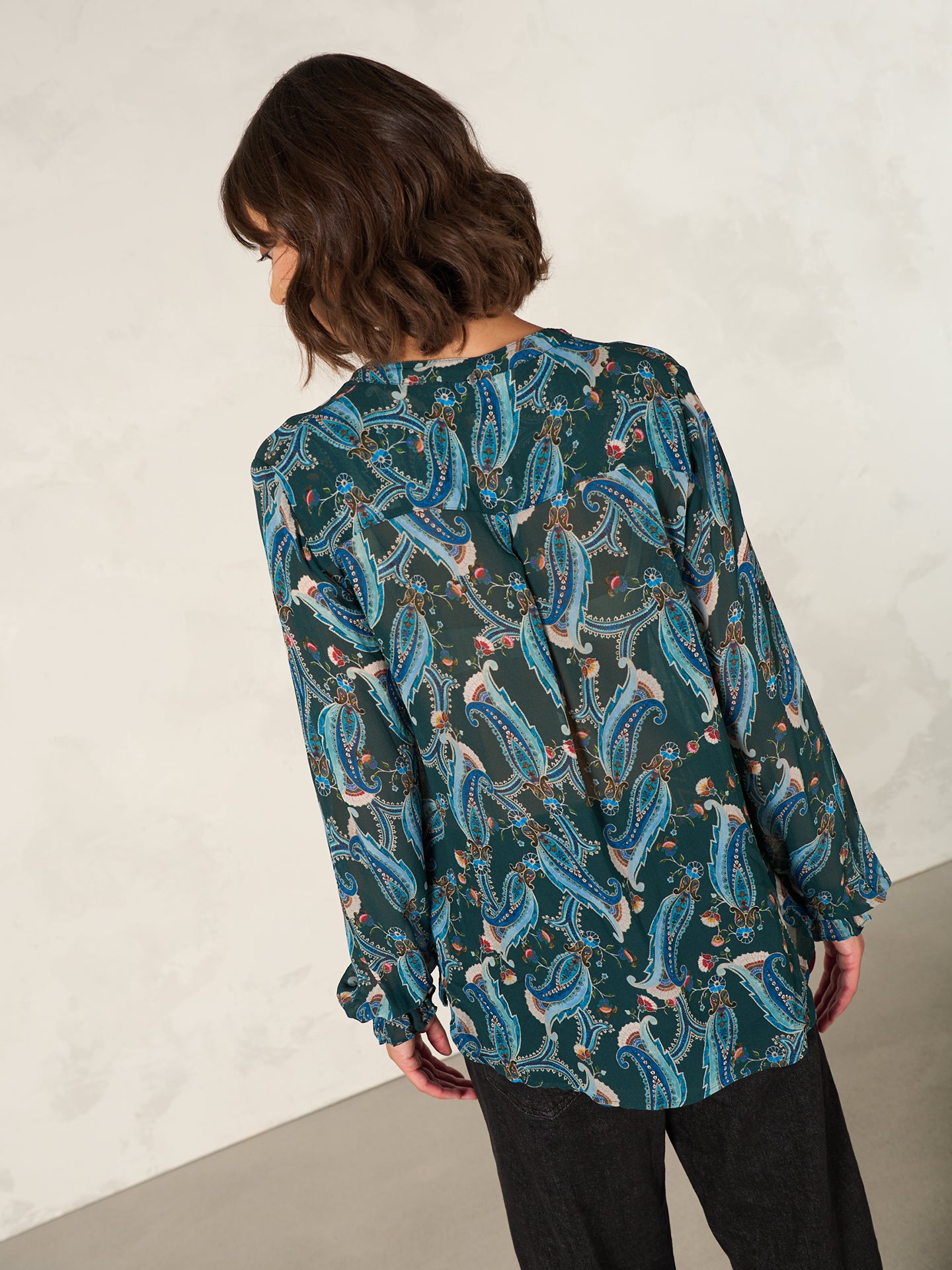 Blouse with button placket