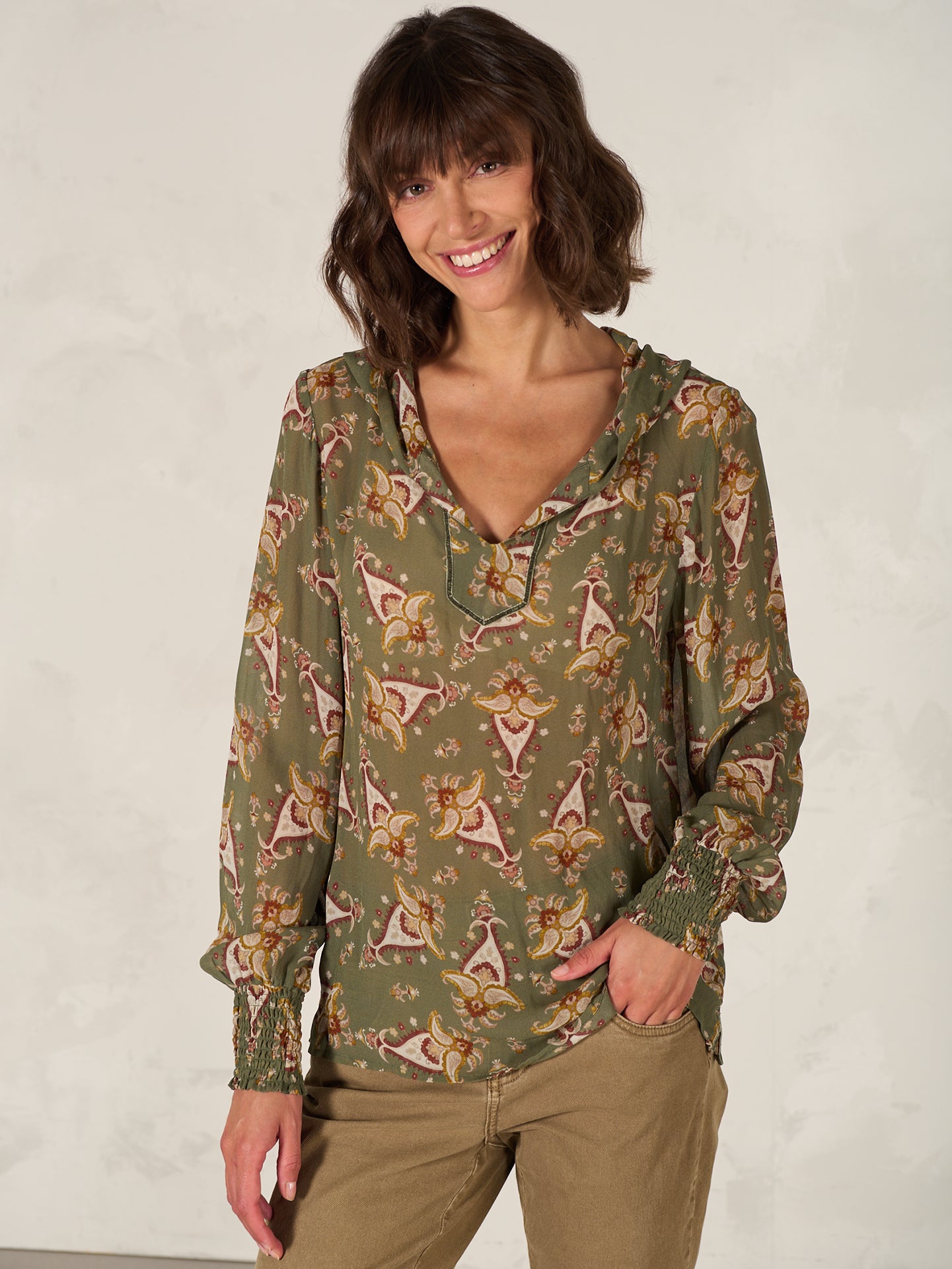 Hooded blouse