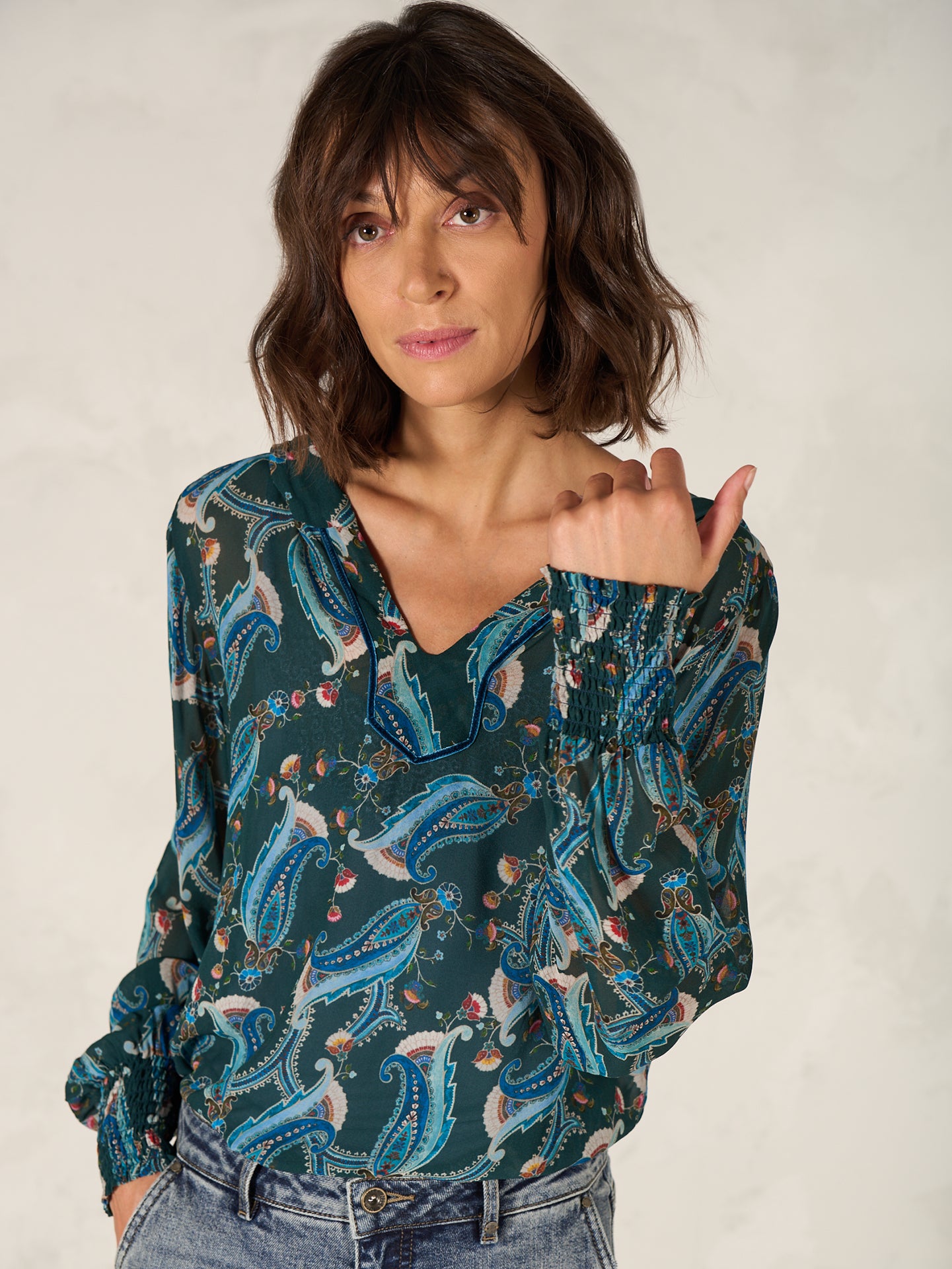 Hooded blouse