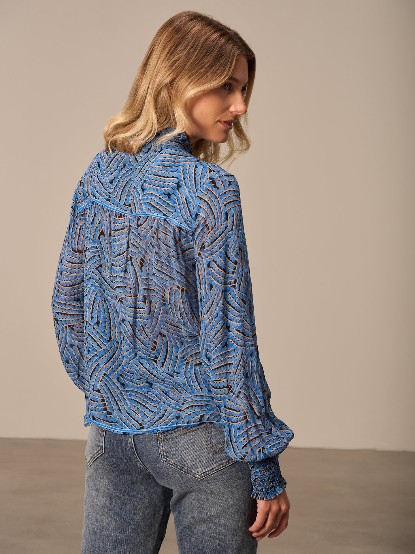 Blouse with ruffle detail