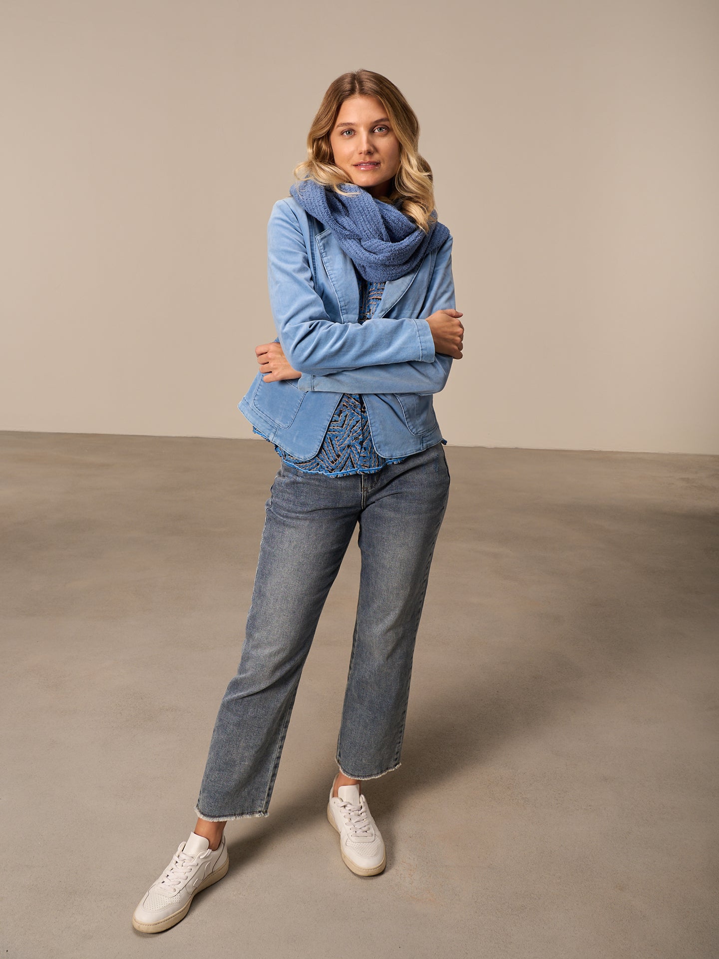 Blouse with ruffle detail