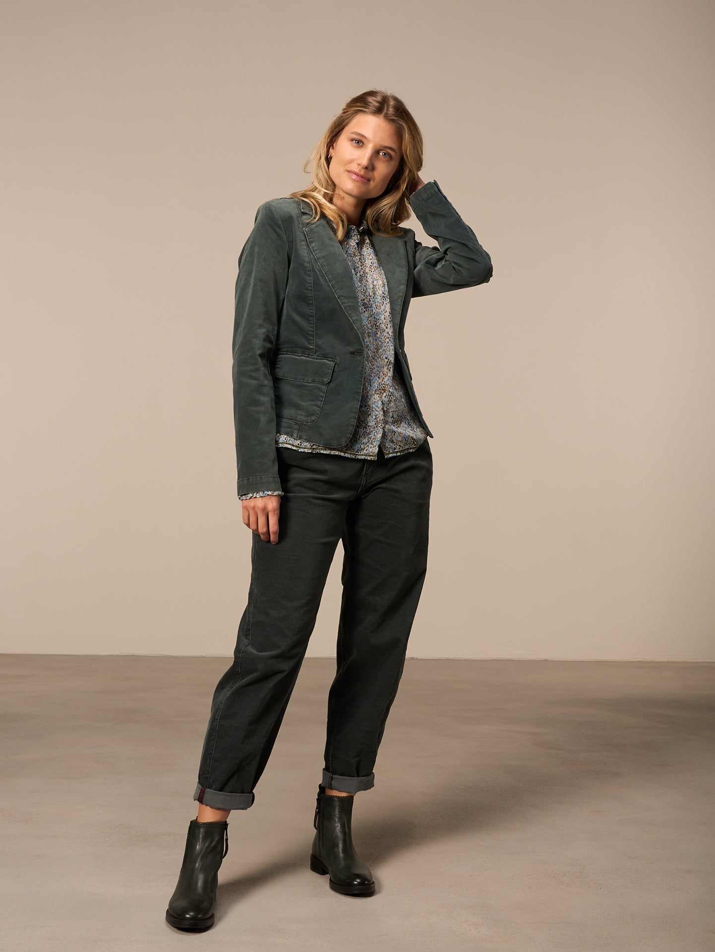 Blouse with ruffle detail