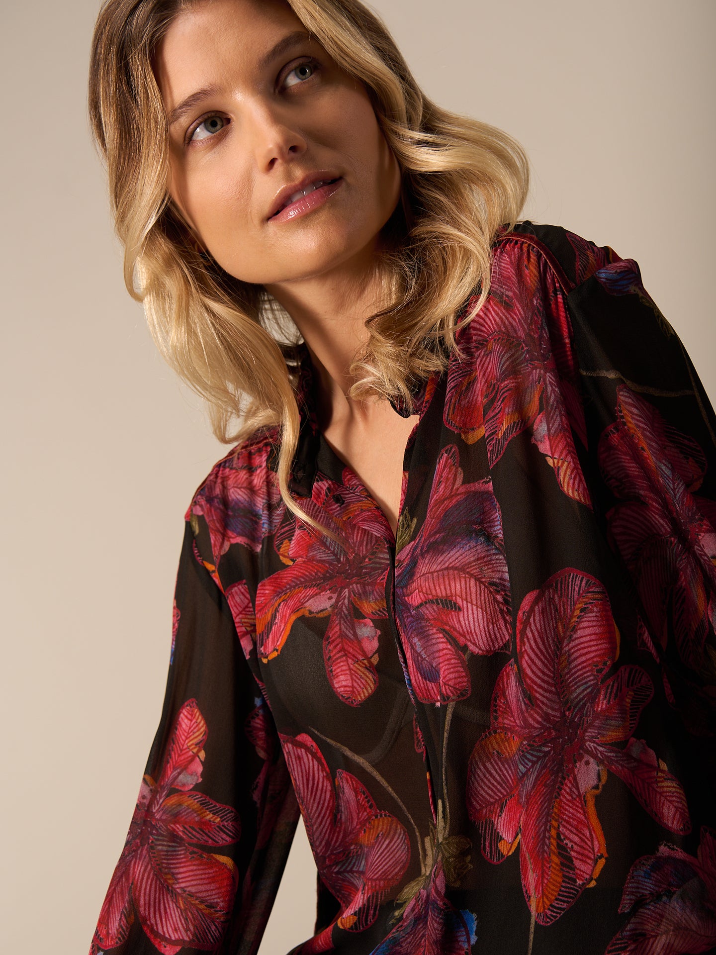 Blouse with ruffle detail