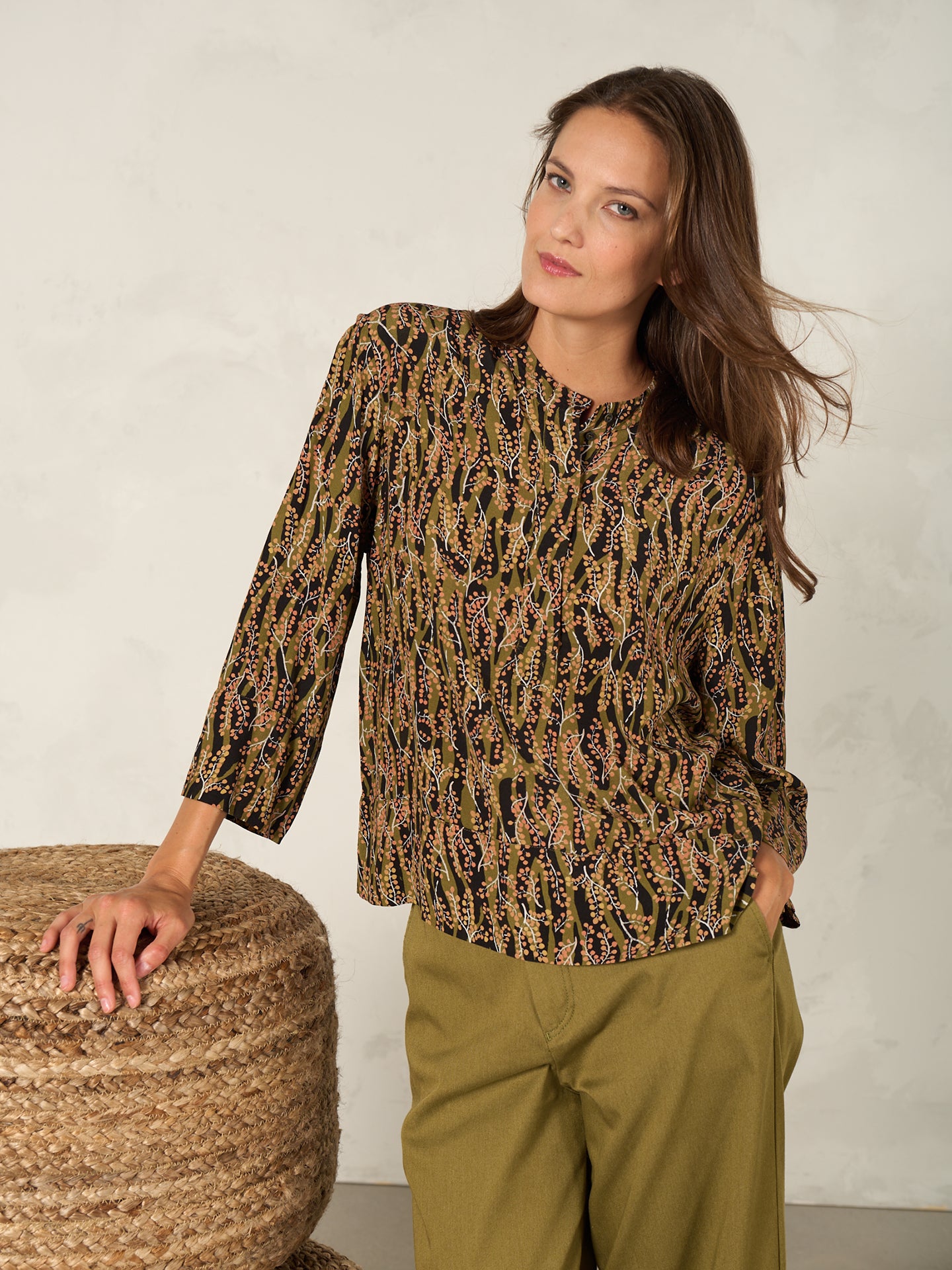 Bluse mit Druck