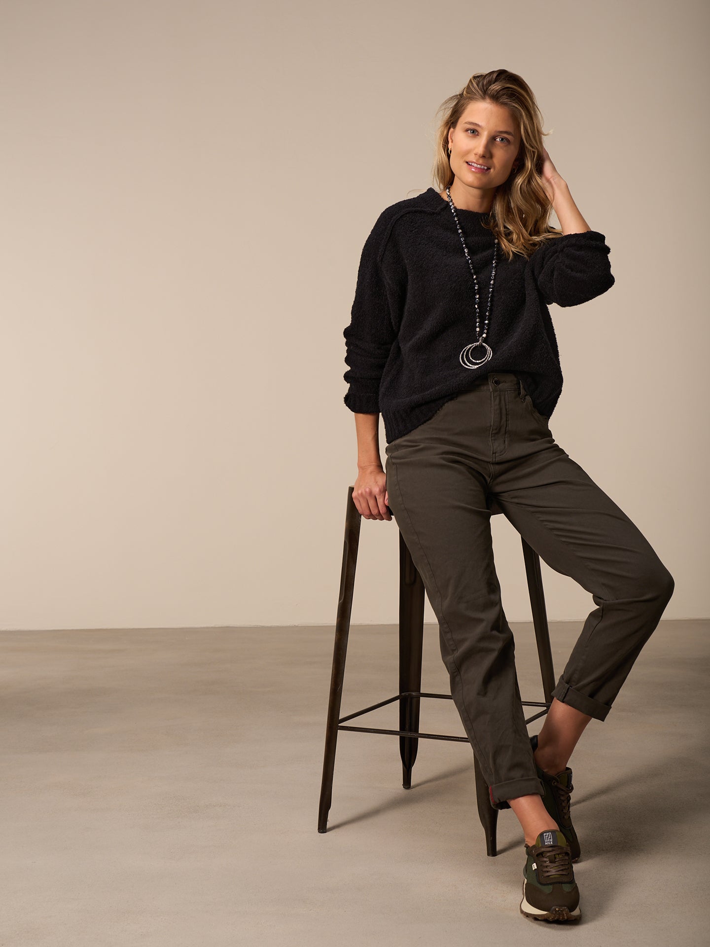 Pullover mit Stehkragen