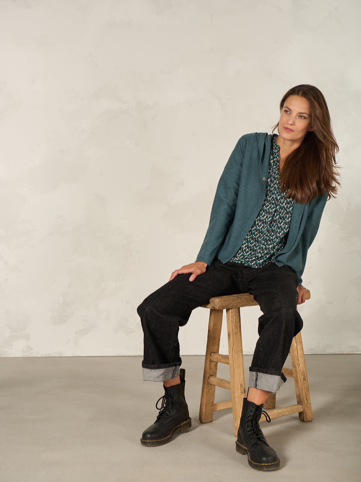 Bluse mit V-Ausschnitt
