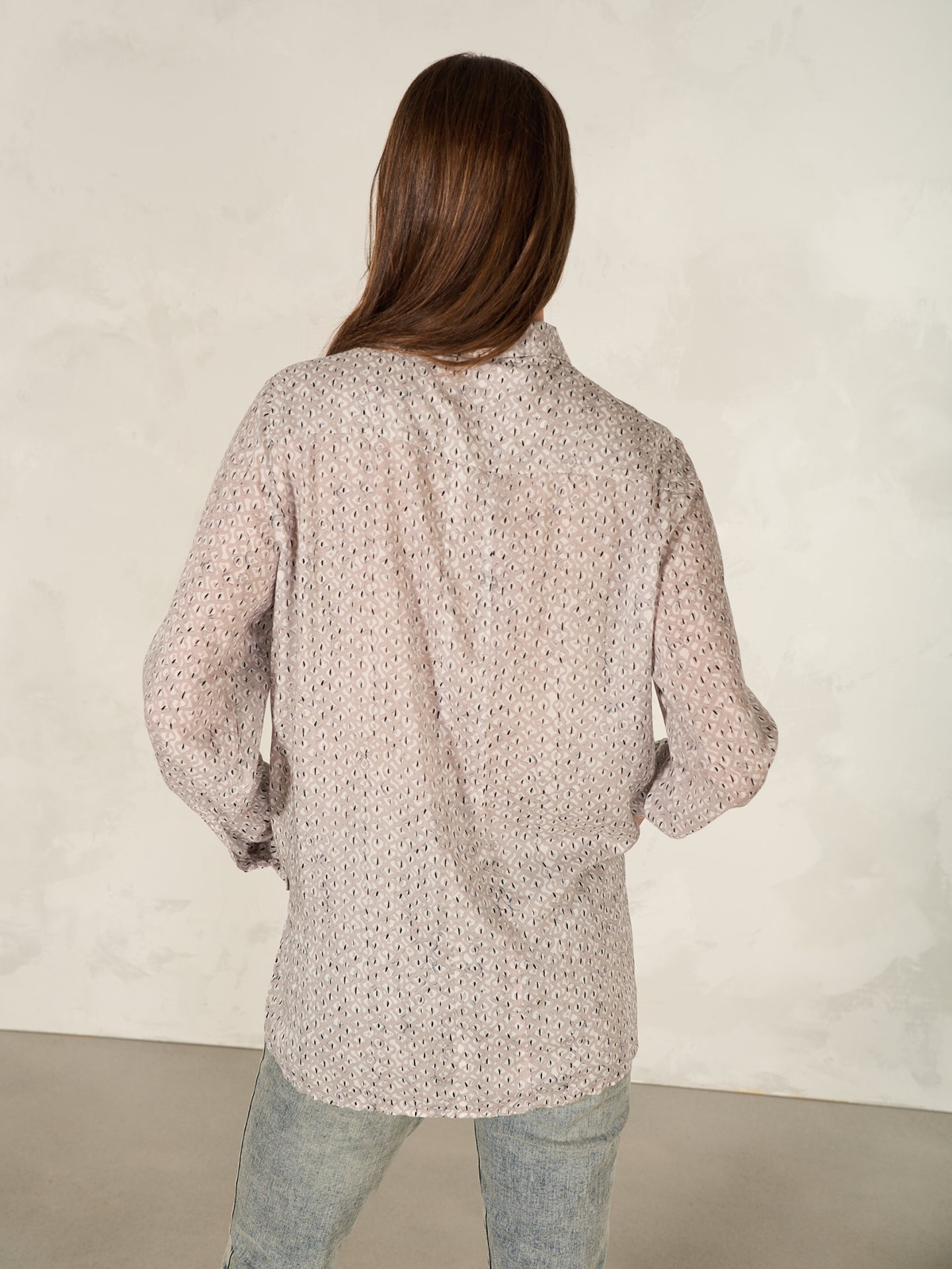 Blouse with button placket