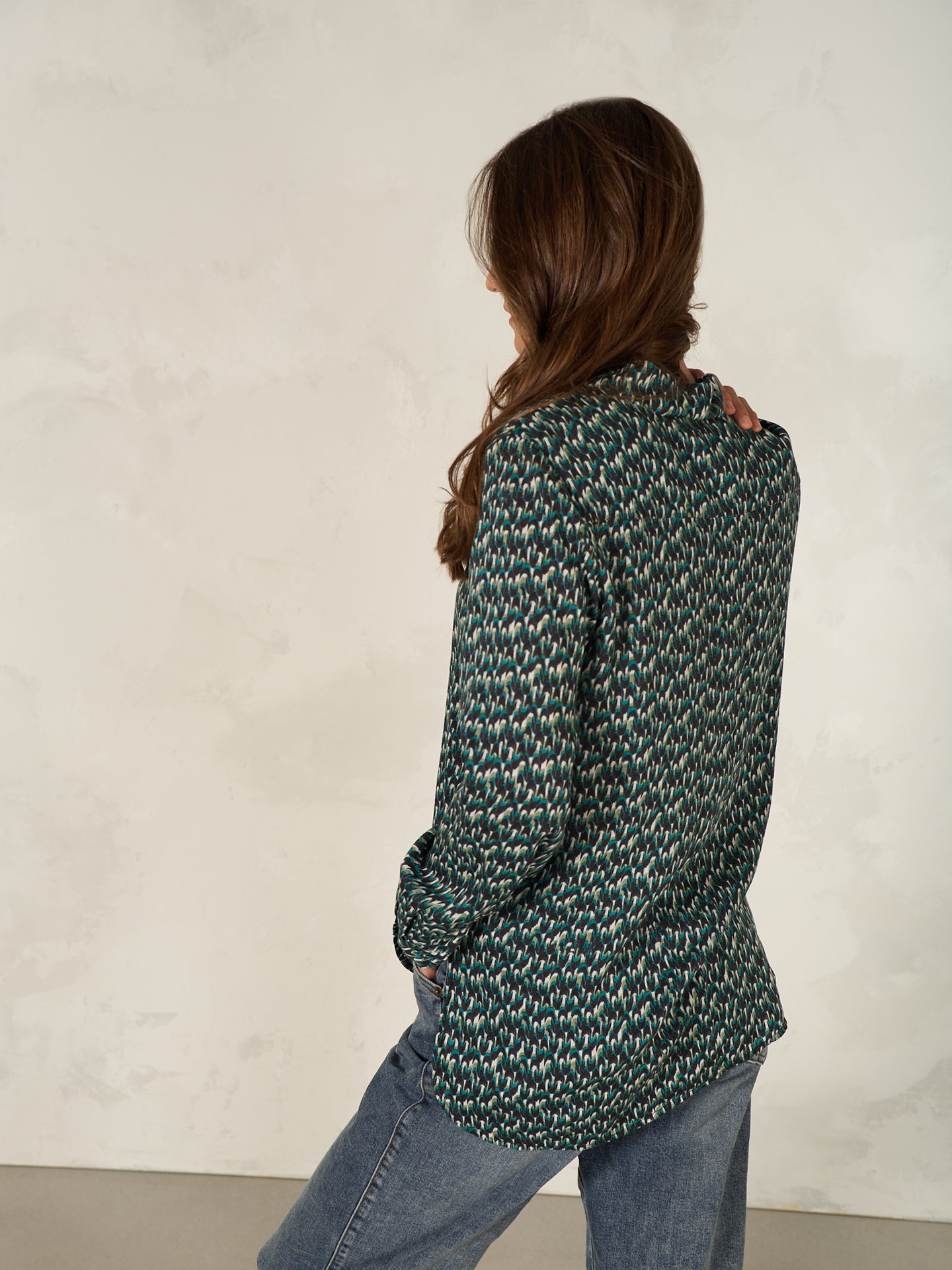 Blouse with button placket