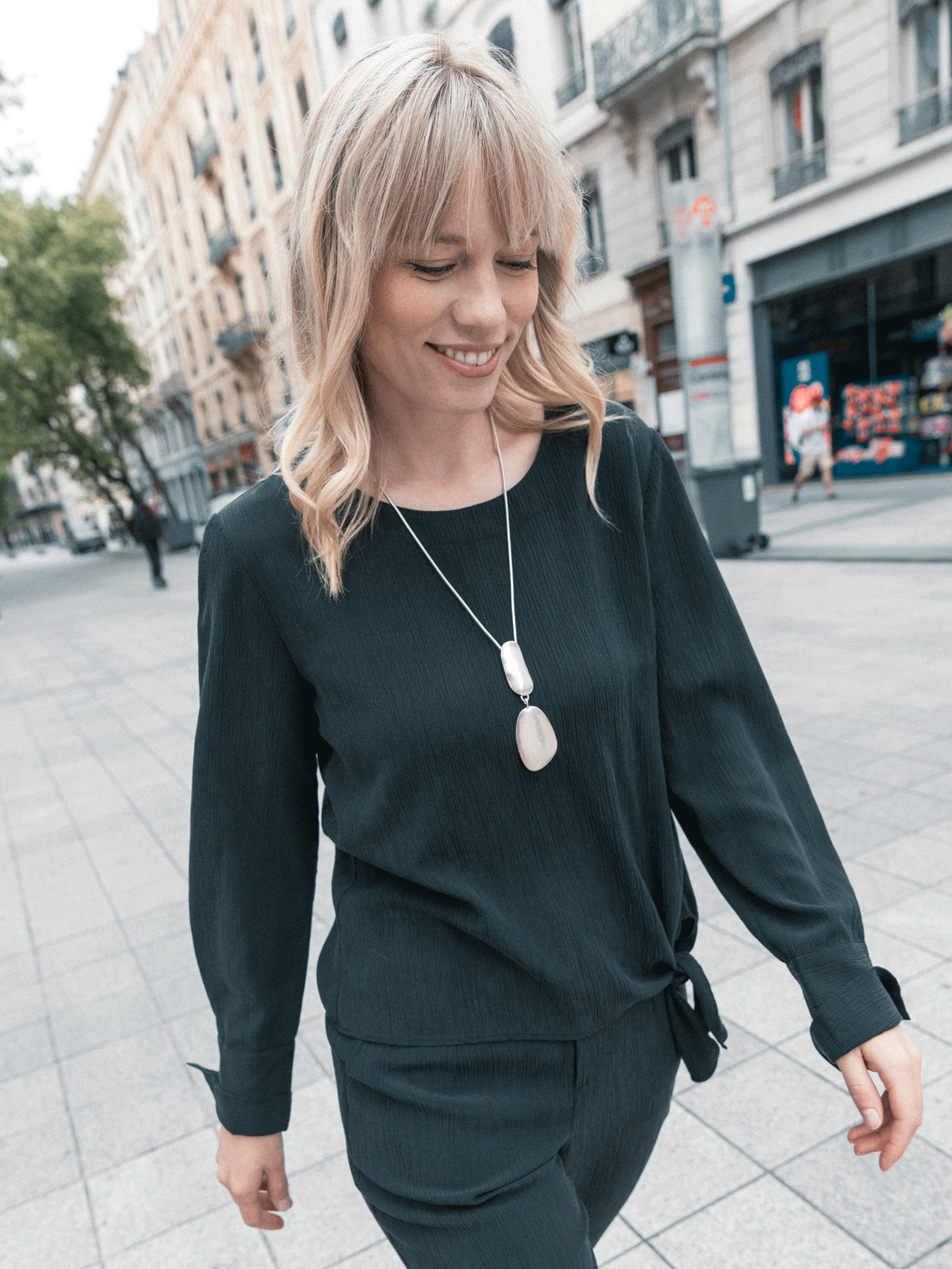 Blusa tinta unita