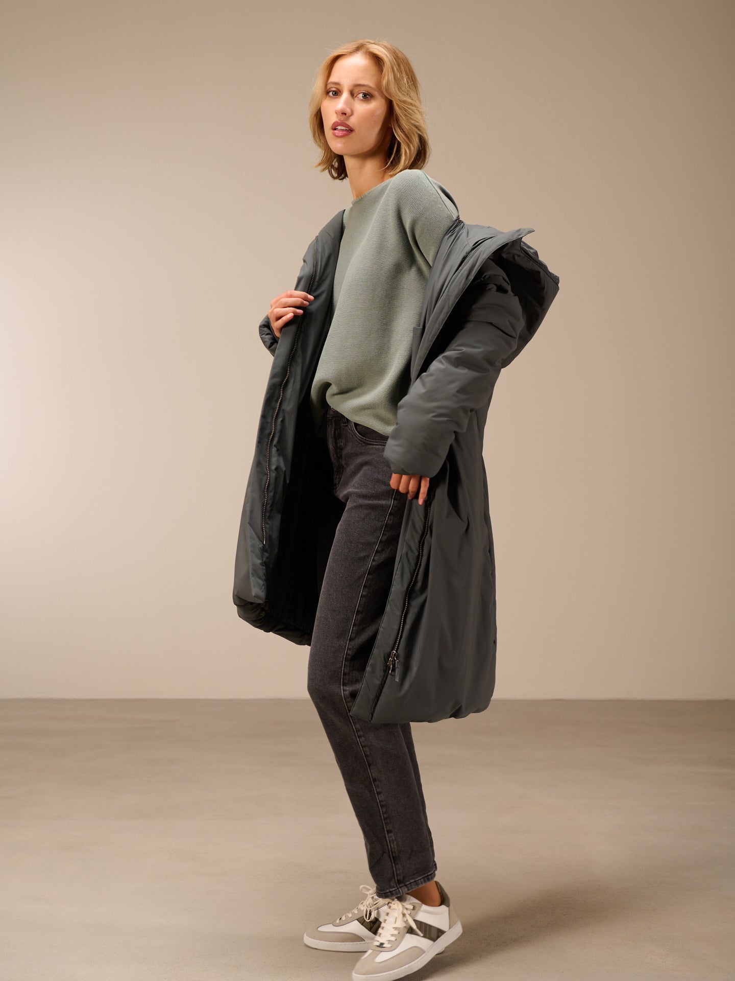 Cappotto con cappuccio