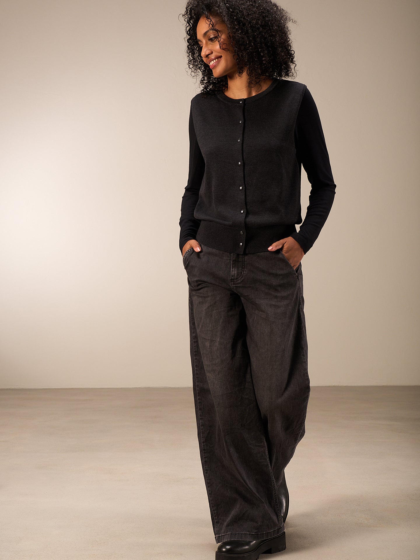 Button-up sweater vest