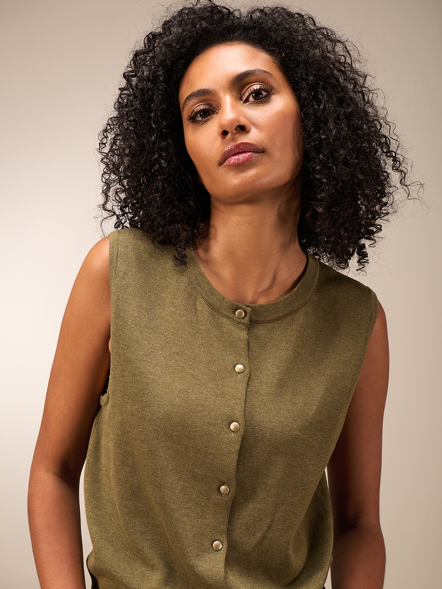 Button-up sweater vest