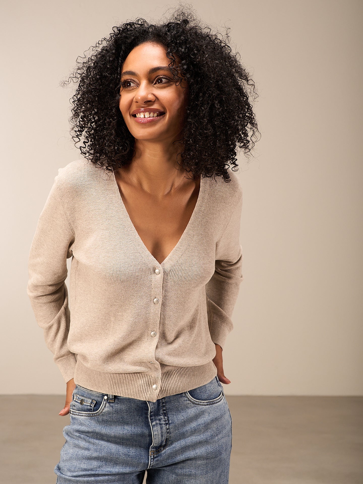 V-neck cardigan