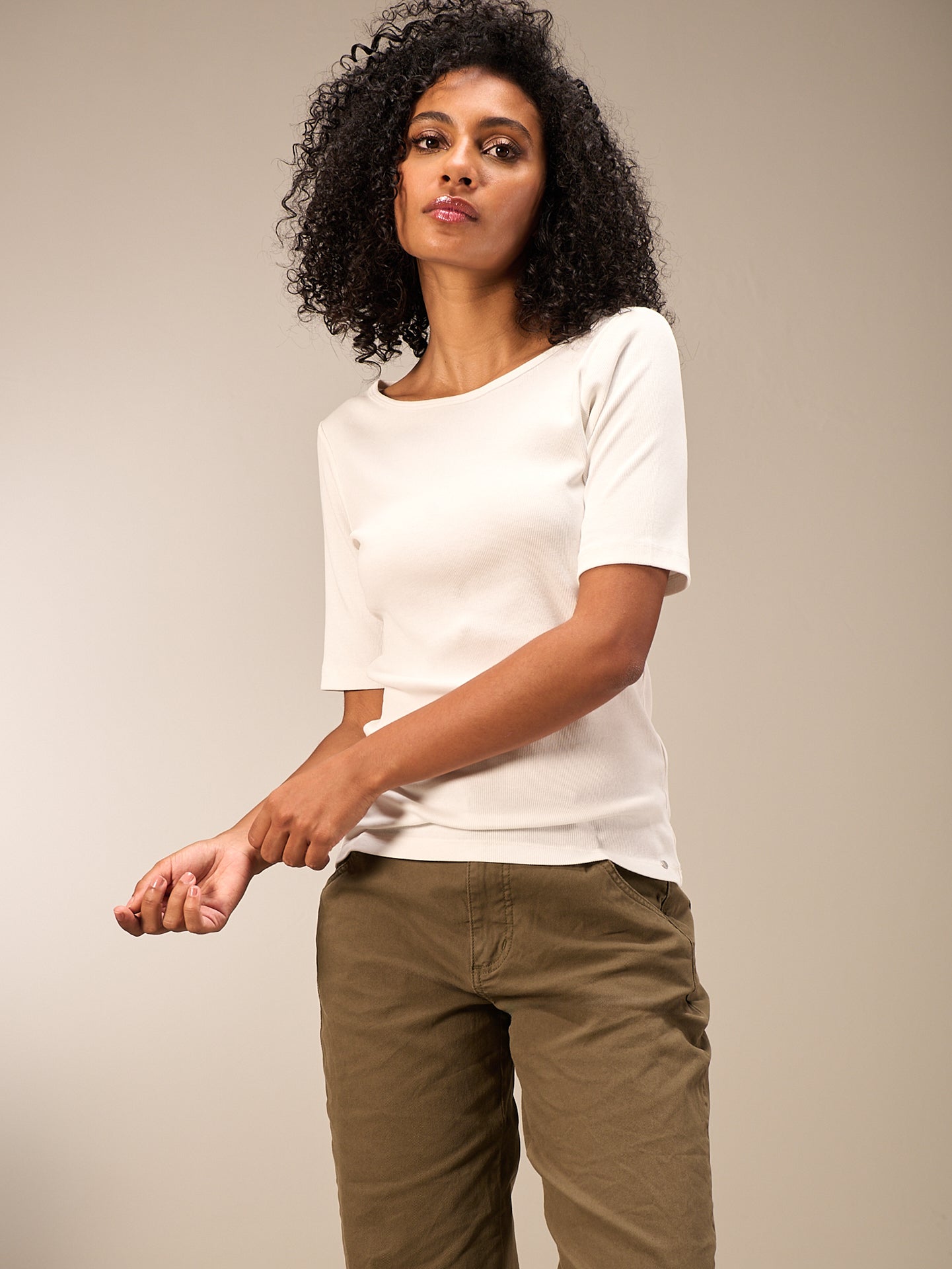 T-shirt côtelé