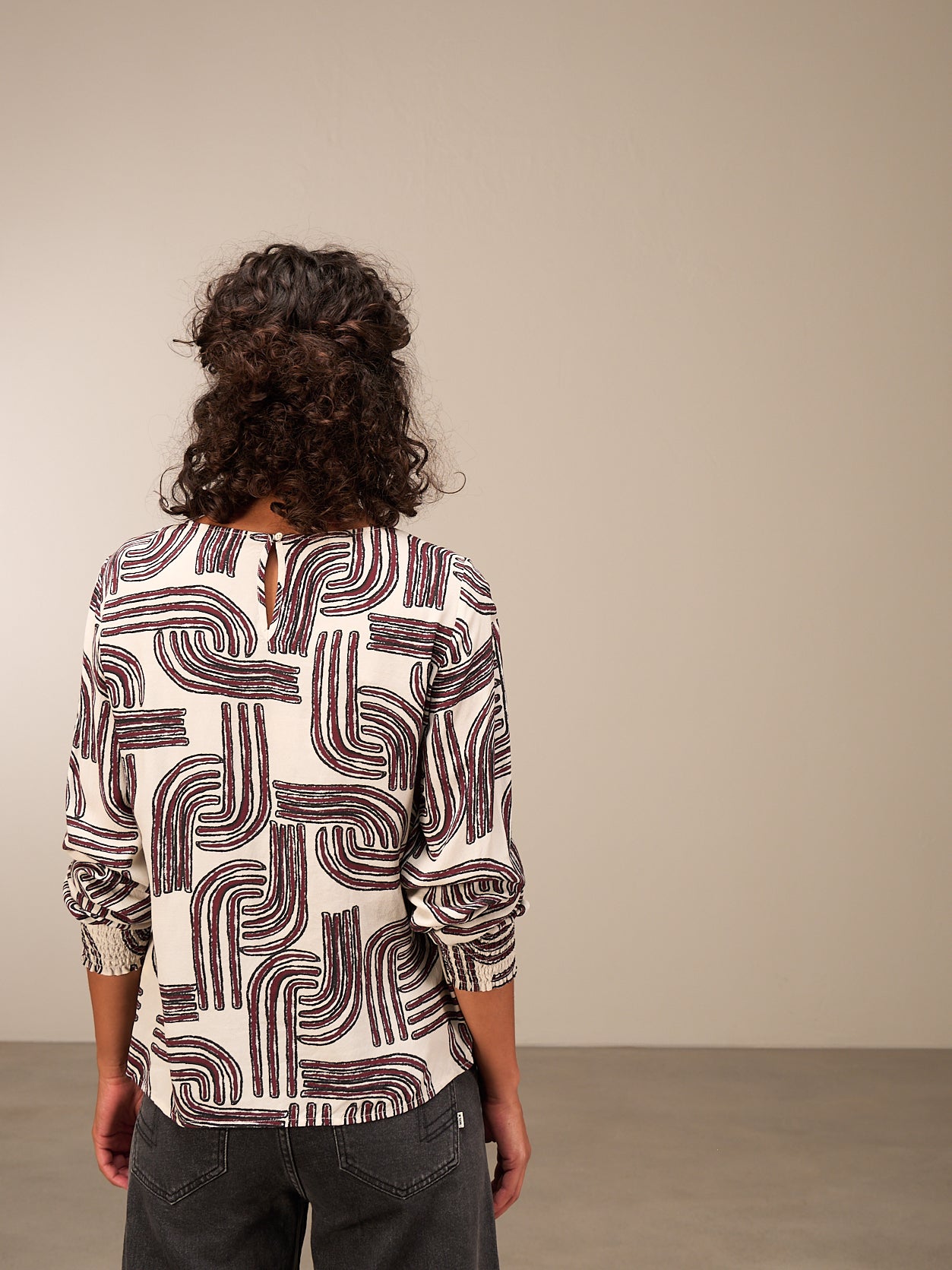 Bluse mit Rundhals