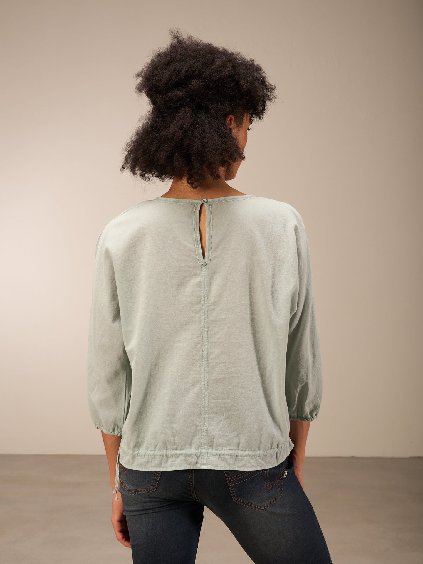 Bluse mit Rundhals