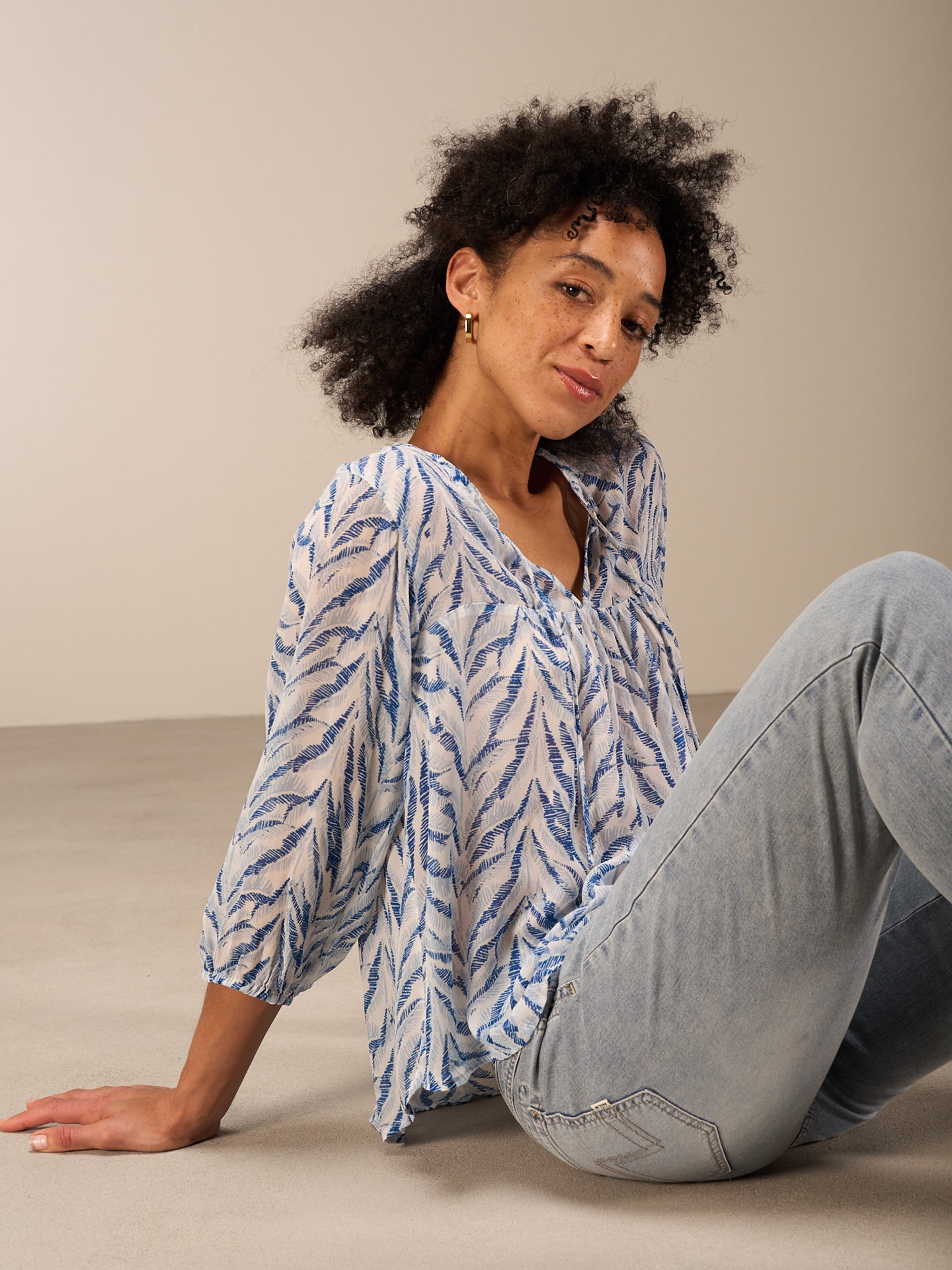 Bluse mit Volant