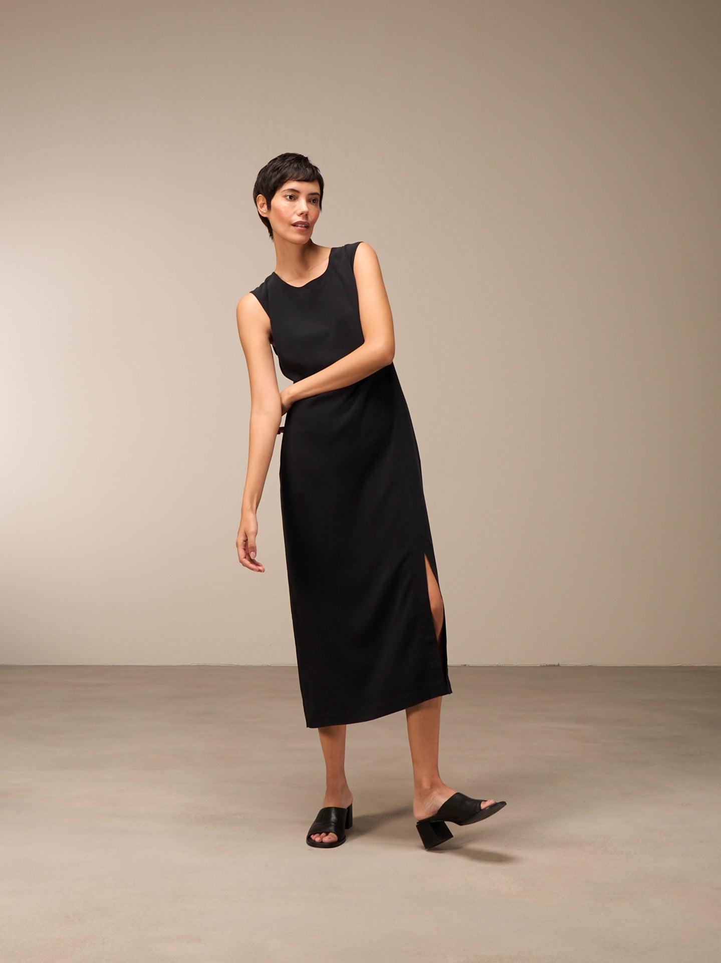 Kleid mit Rundhals