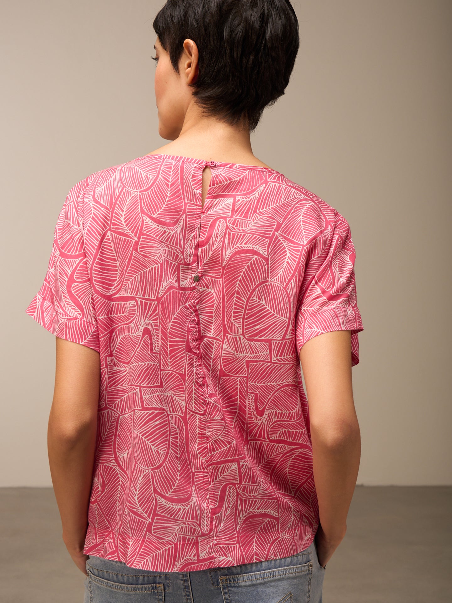 Bluse mit Rundhals
